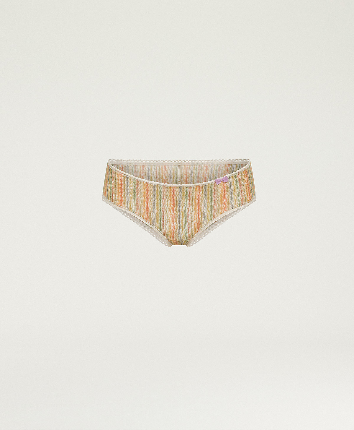 AMACA KNICKERS IN PRINTED NYLON - BEIGE MULTICOLOR - Underwear - Momonì
