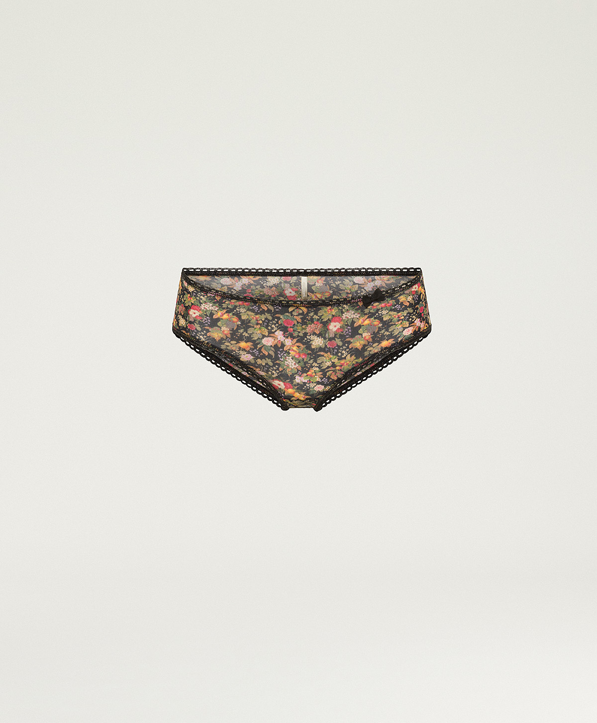 AMACA KNICKERS IN PRINTED NYLON - BLACK MULTICOLOR - Momonì