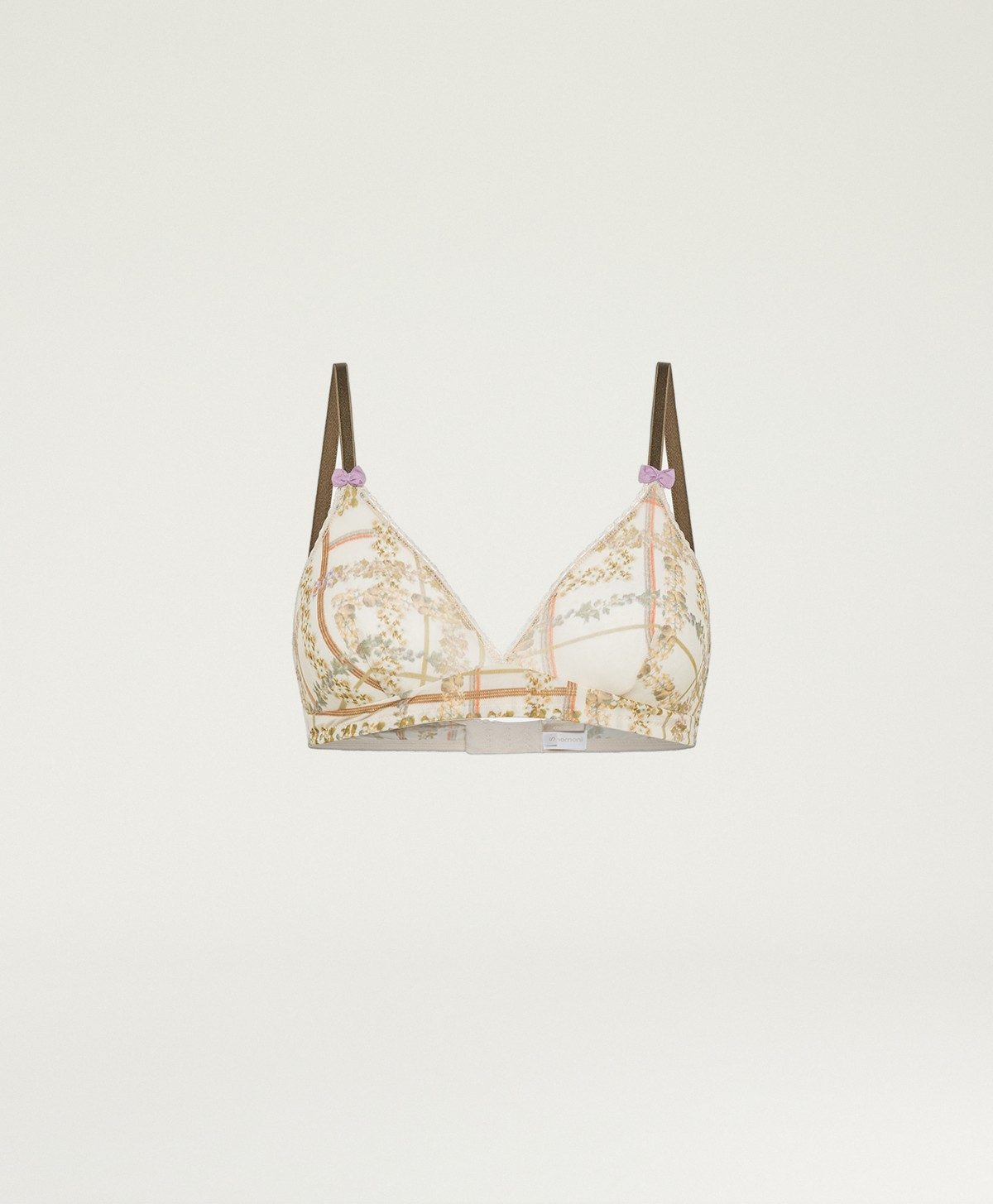TUTU BRA IN PRINTED NYLON - CREAM MULTICOLOR - Underwear - Momonì