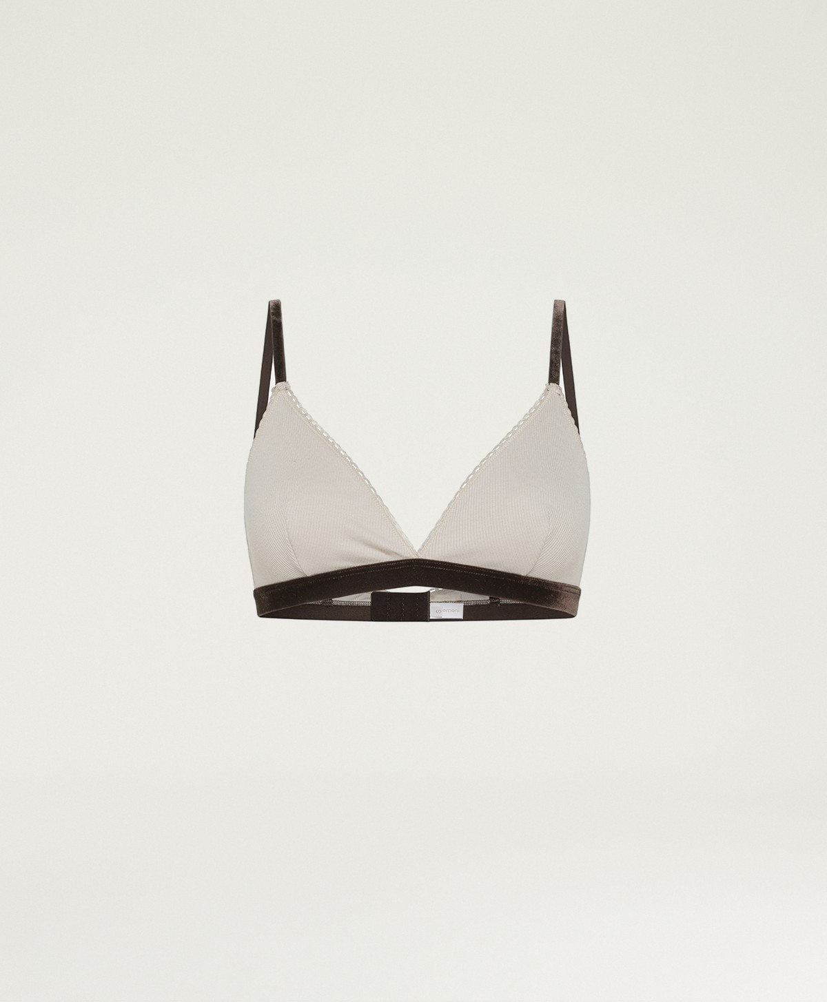 SOUTIEN-GORGE ELIZABETH EN JERSEY CÔTELÉ DE COTON - SABLE - Underwear - Momonì