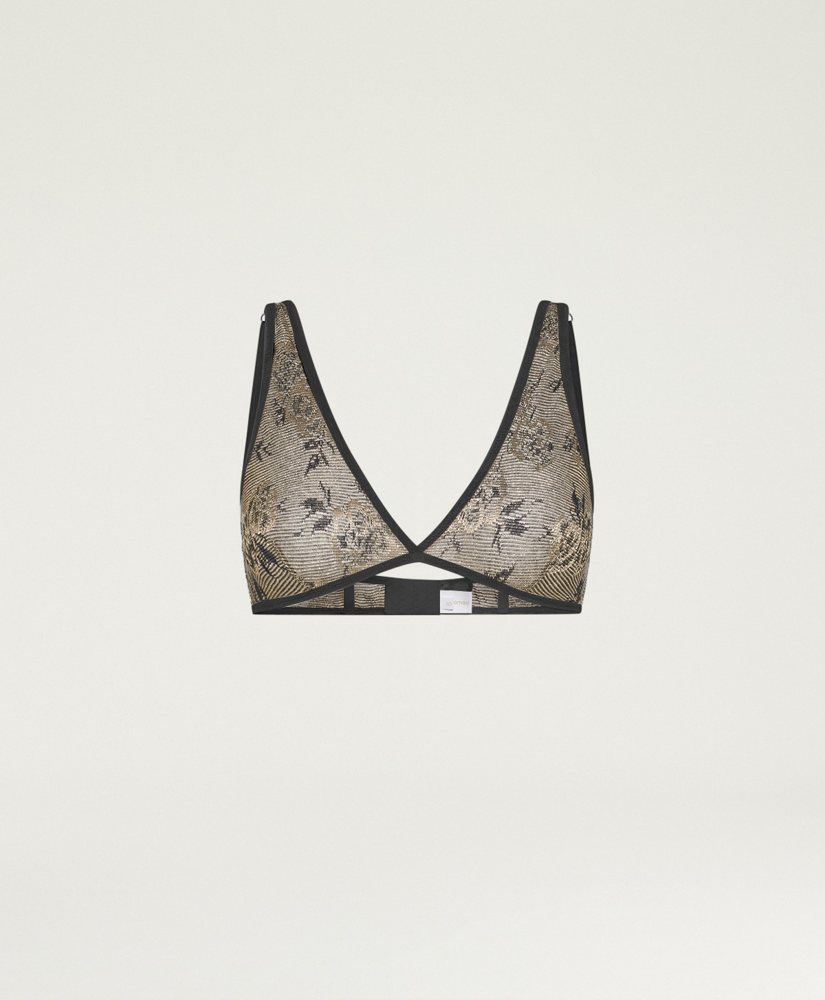 LADY BRA IN LUREX JACQUARD JERSEY - ARMY GREEN MULTICOLOR - Momonì