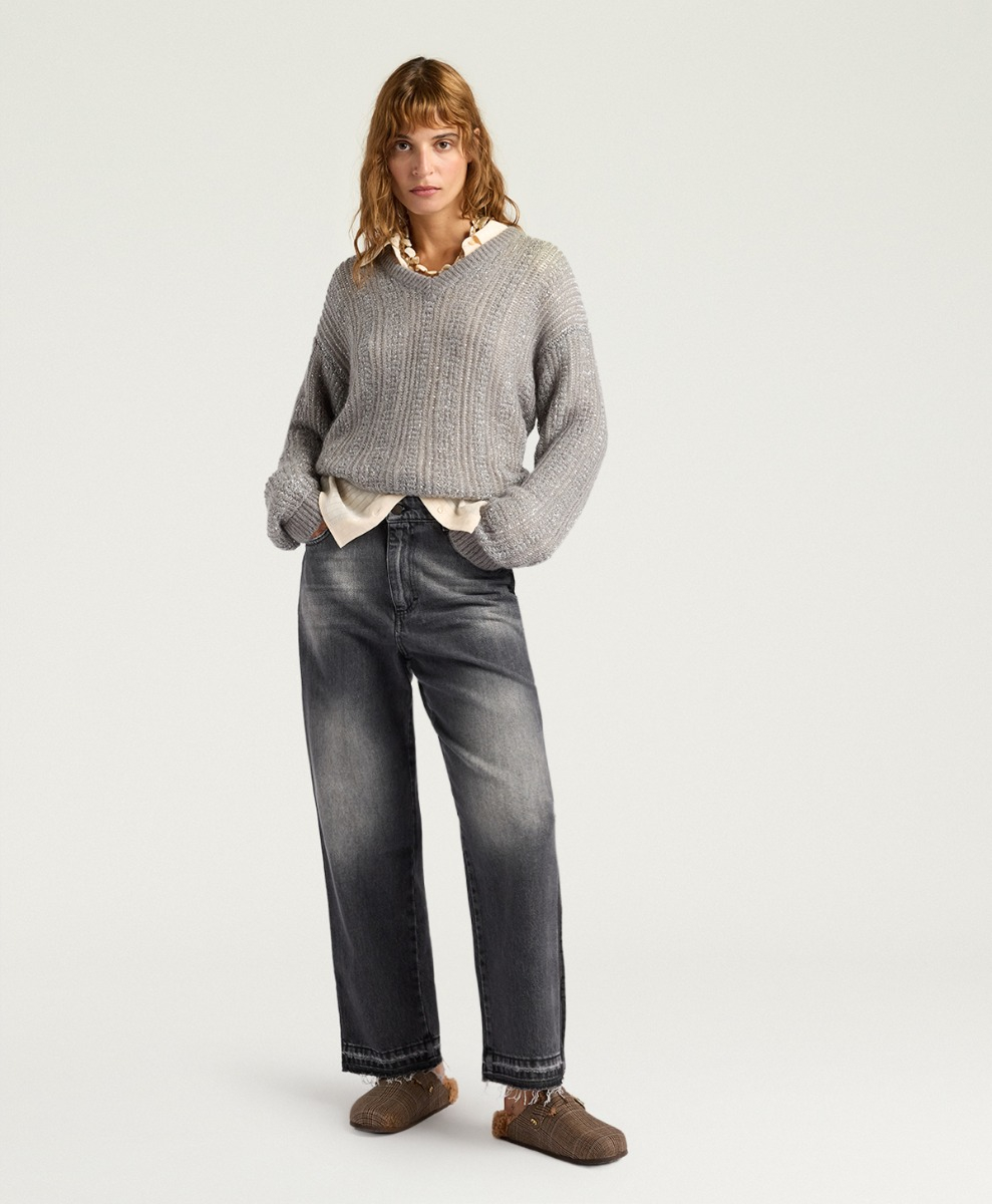 AIDAN PANTS IN 12 OZ BLACK DENIM - BLACK - Clothing - Momonì