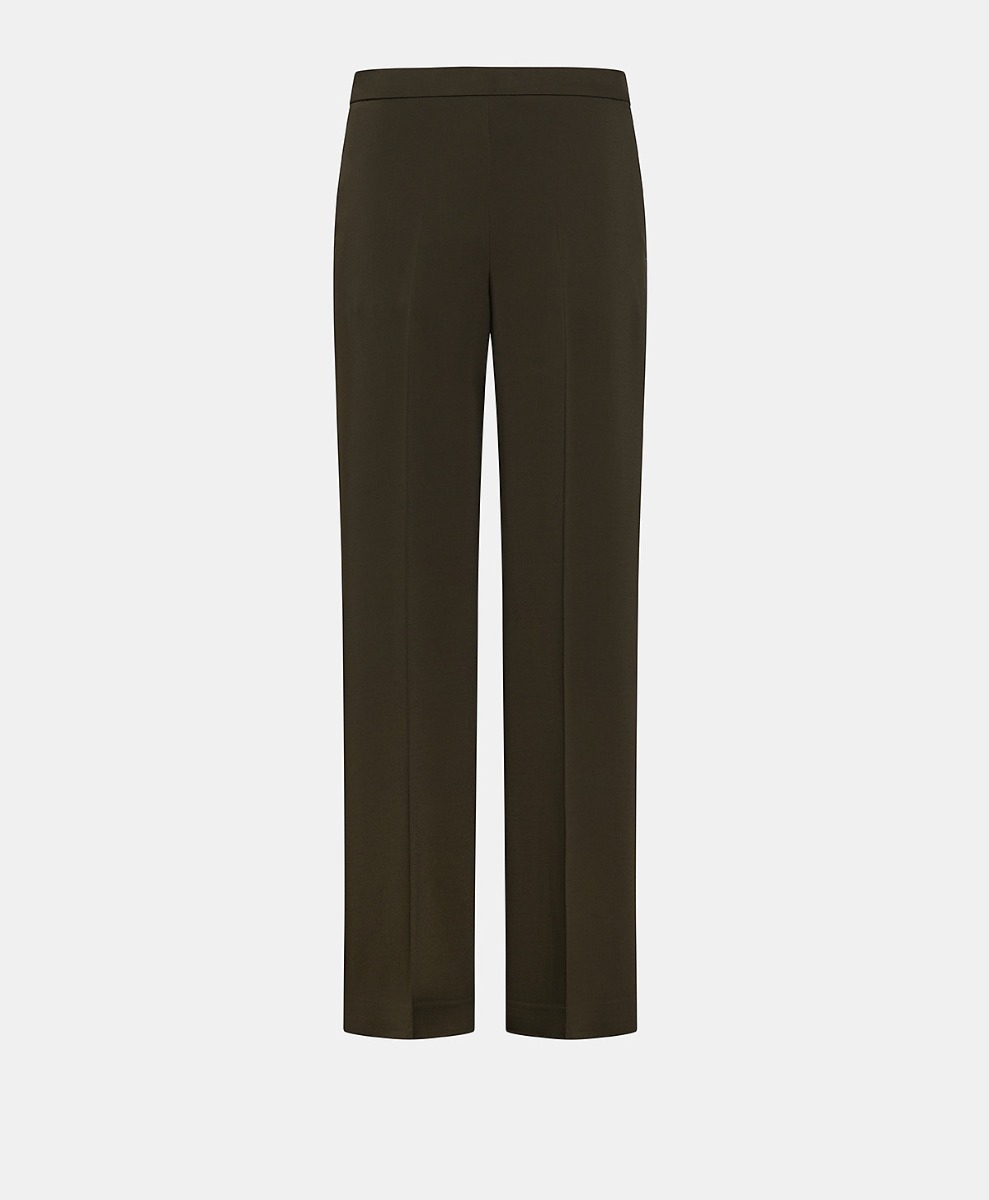 PHILIP PANTS IN STRETCH VISCOSE CADY - DARK GREEN - Clothing - Momonì