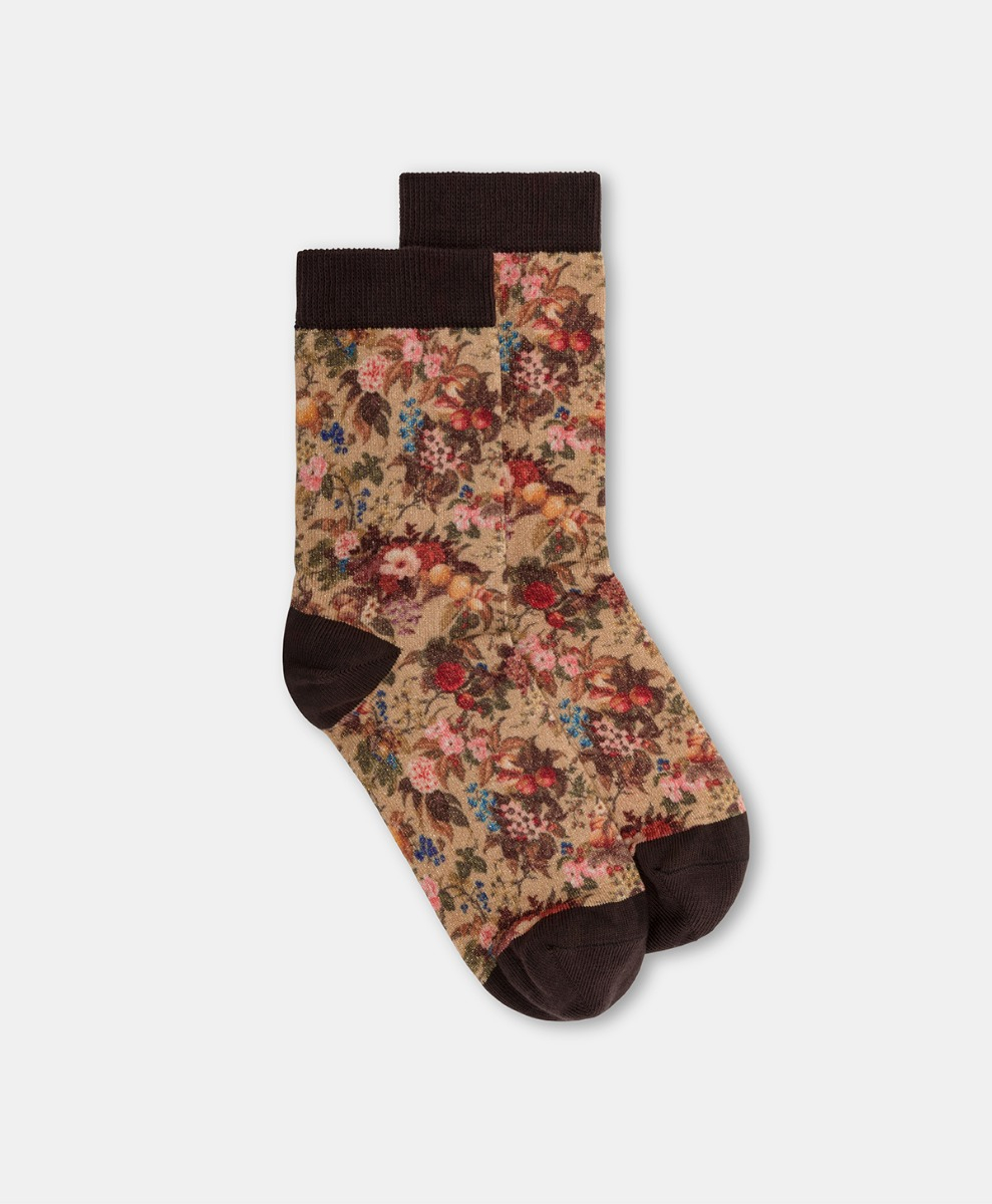 CHAUSSETTES NANAMI IMPRIMÉES - MULTICOLORE CRÈME - Momonì