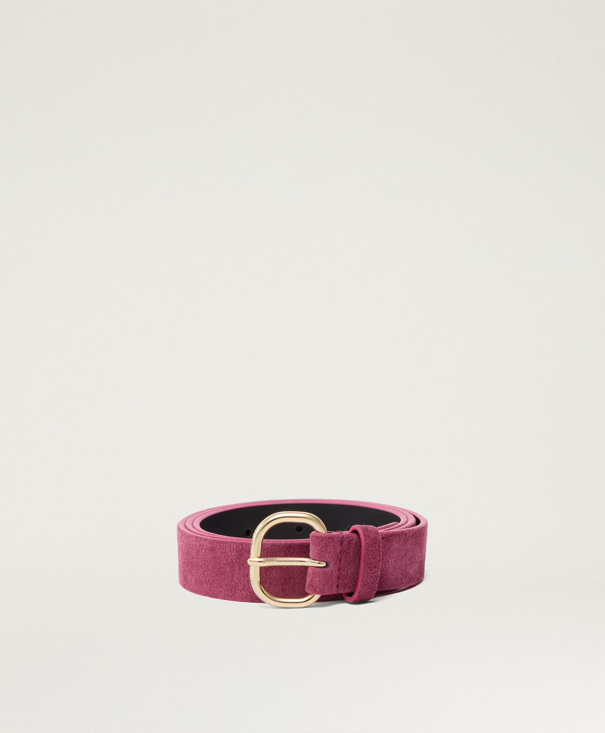 CINTURA RAMIREZ IN PELLE SCAMOSCIATA - LAMPONE - Momonì