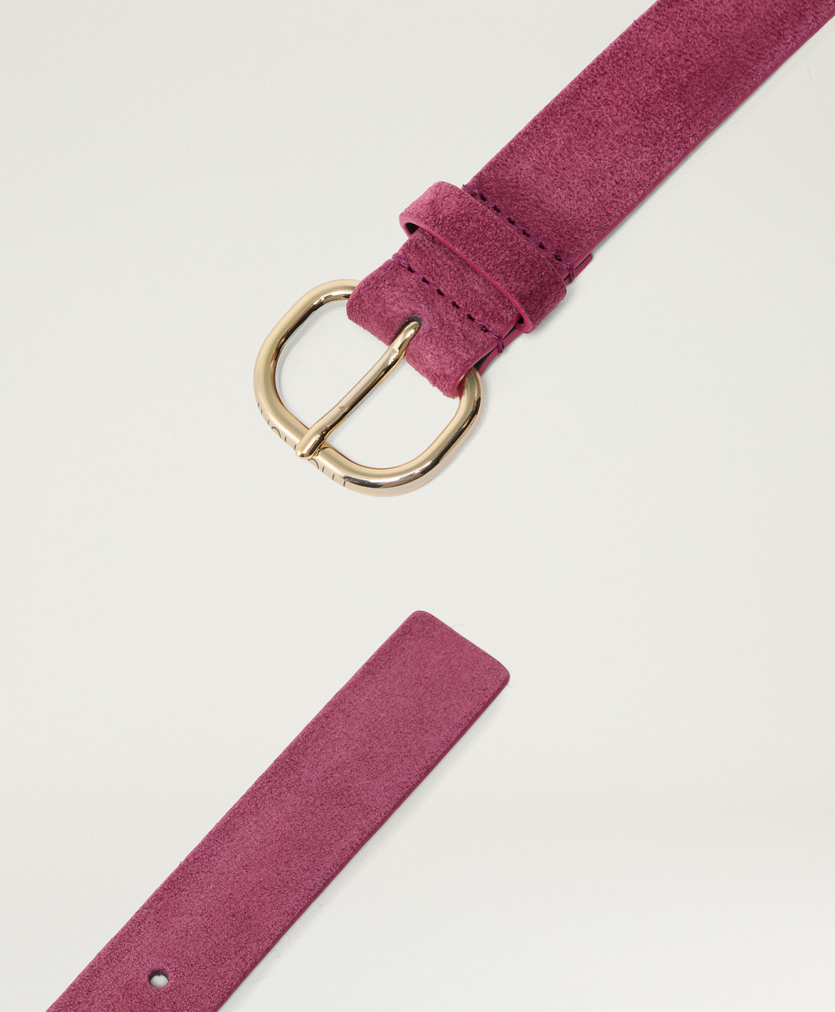 CINTURA RAMIREZ IN PELLE SCAMOSCIATA - LAMPONE - Momonì