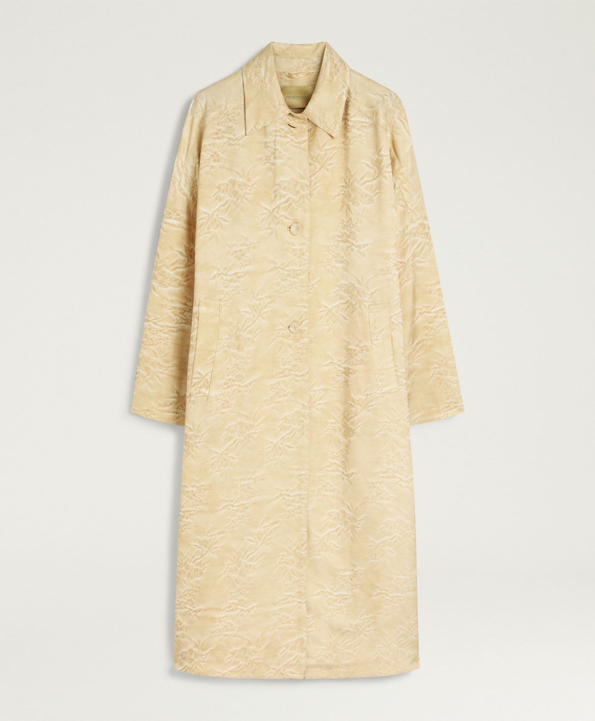 MANTEAU AZUL EN JACQUARD DE VISCOSE - CHAMPAGNE - Momonì