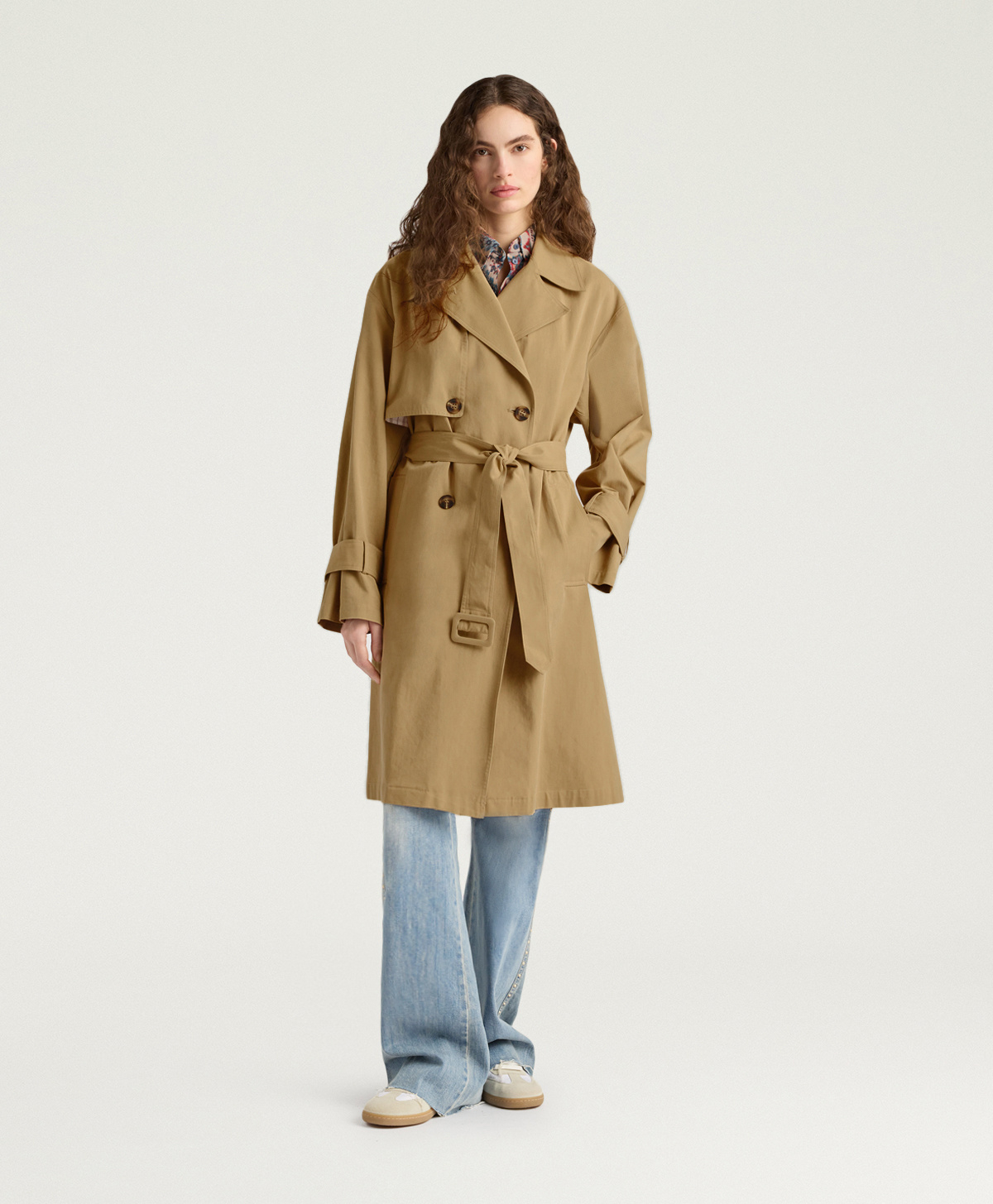 CAPPOTTO LUCERO IN GABARDINA DI COTONE - NOCCIOLA - Clothing - Momonì