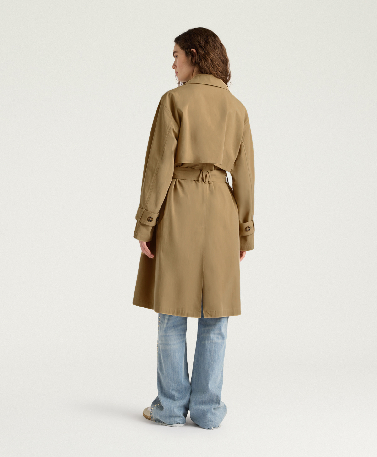 CAPPOTTO LUCERO IN GABARDINA DI COTONE - NOCCIOLA - Momonì