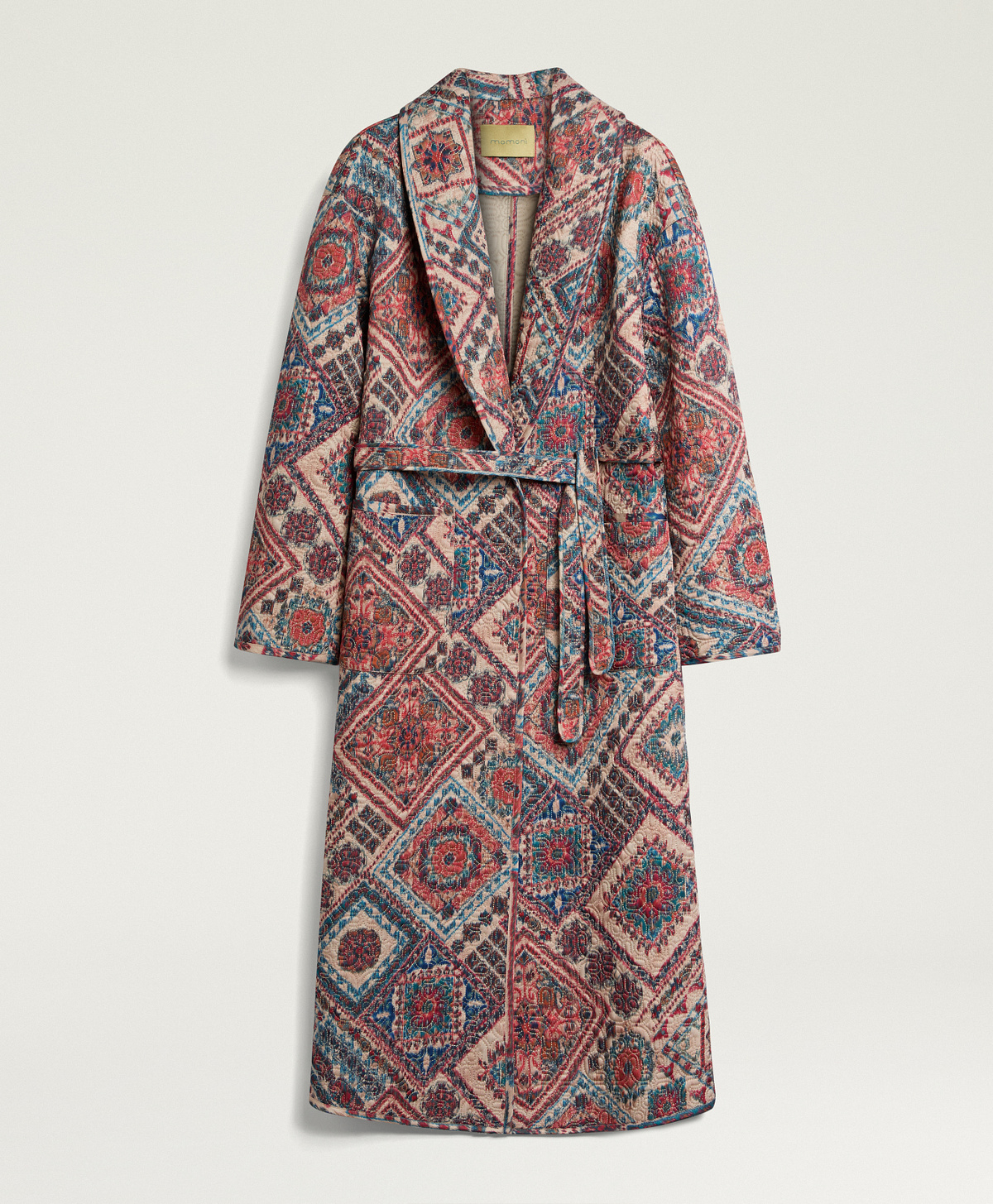 COLIBRI COAT IN QUILTED PRINTED TWILL - ROSE MULTICOLOR - Clothing - Momonì