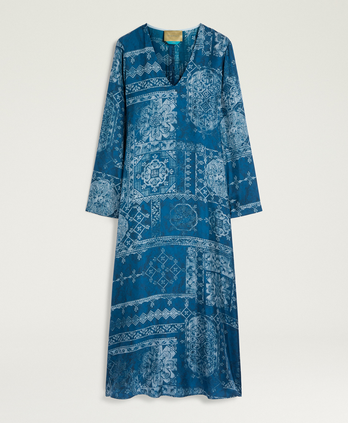 VESTITO GARCIA IN TWILL DI SETA STAMPATO - INCHIOSTO/AZZURRO - Clothing - Momonì