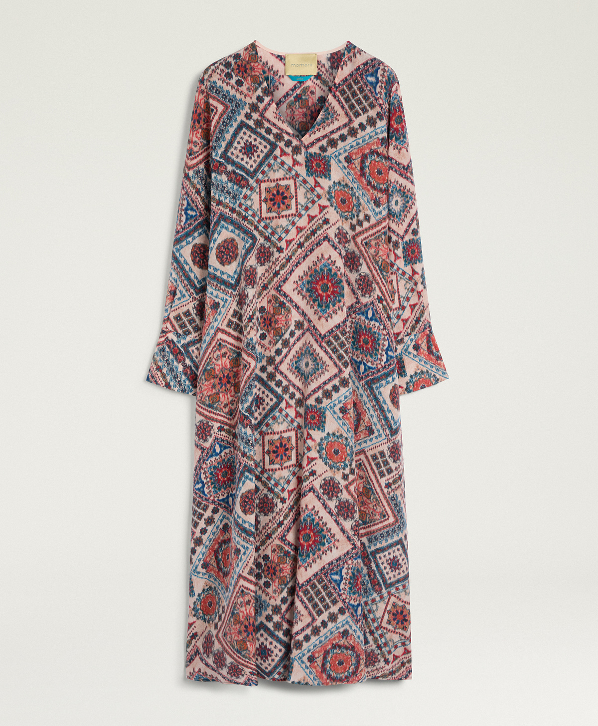 VESTITO CHACO IN CREPE DE CHINE ALL-OVER - MULTICOLOR ROSATO - Clothing - Momonì