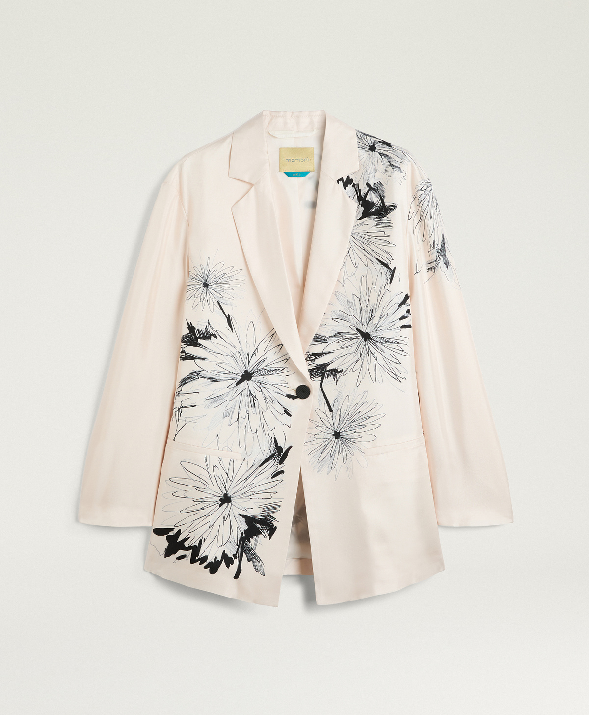 Still life - ZUNI JACKET IN PLACED PRINT TWILL - WHITE/BLACK