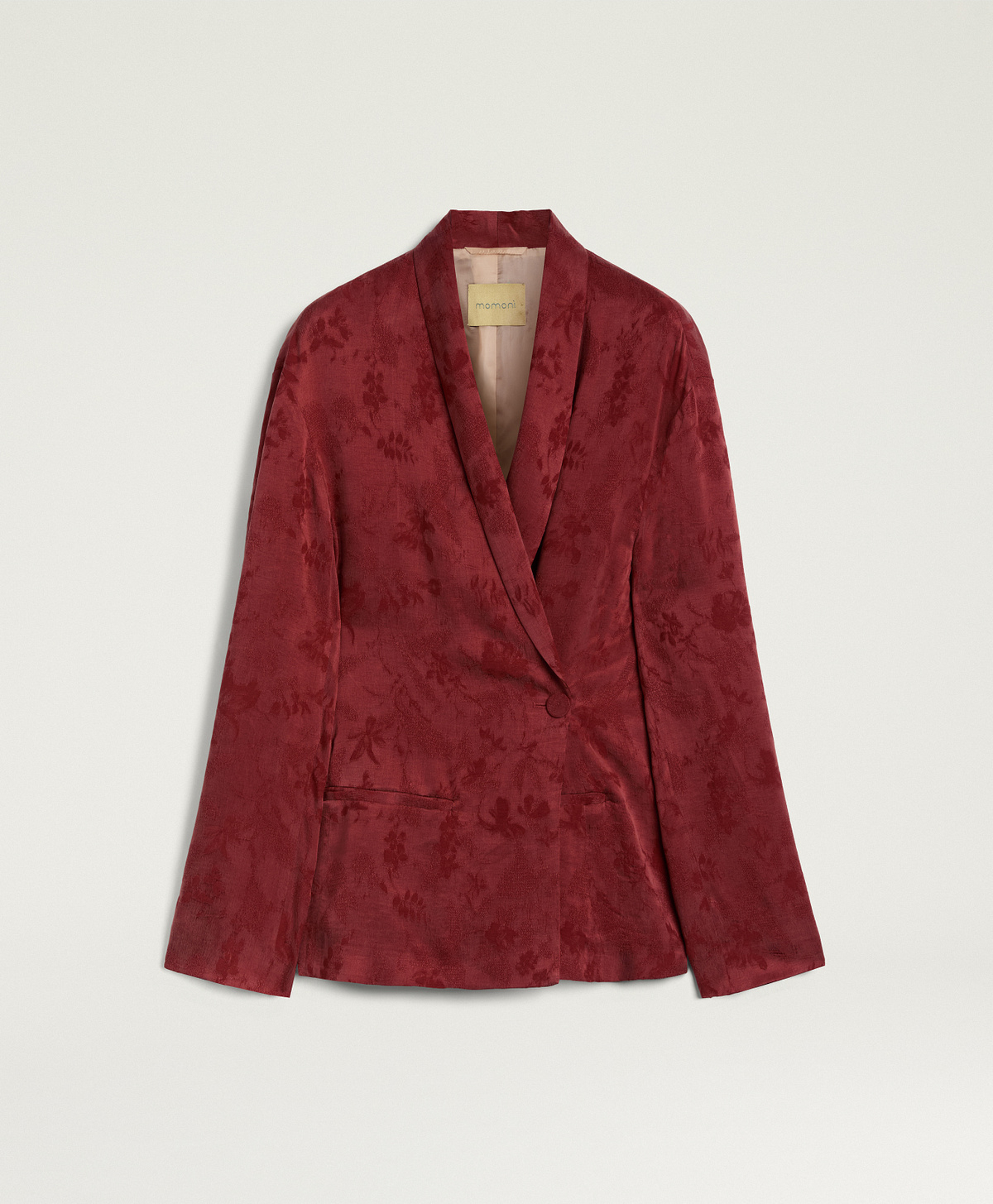VESTE PICEA EN CUPRO JACQUARD - BRIQUE - Momonì