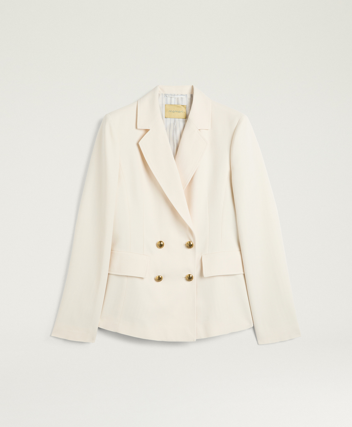 SIERRA JACKET IN SOLID COLOUR CHEVRON VISCOSE/COTTON - CREAM - Clothing - Momonì