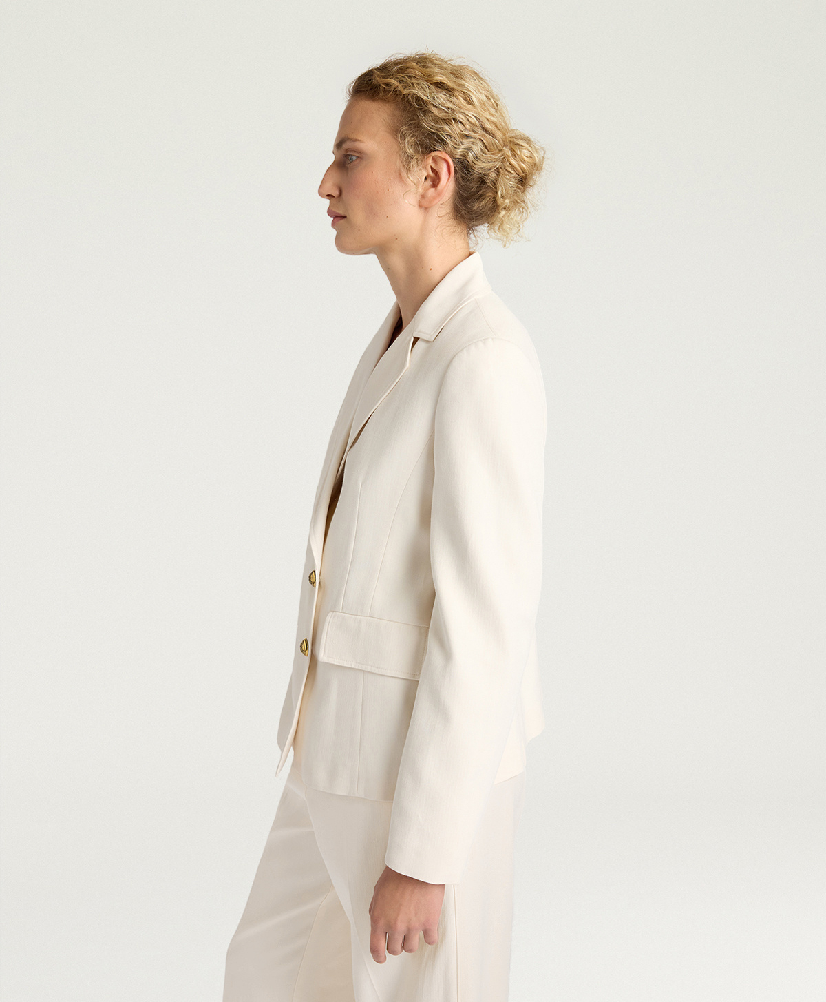 VESTE SIERRA EN CHEVRON UNI - CRÈME - Momonì