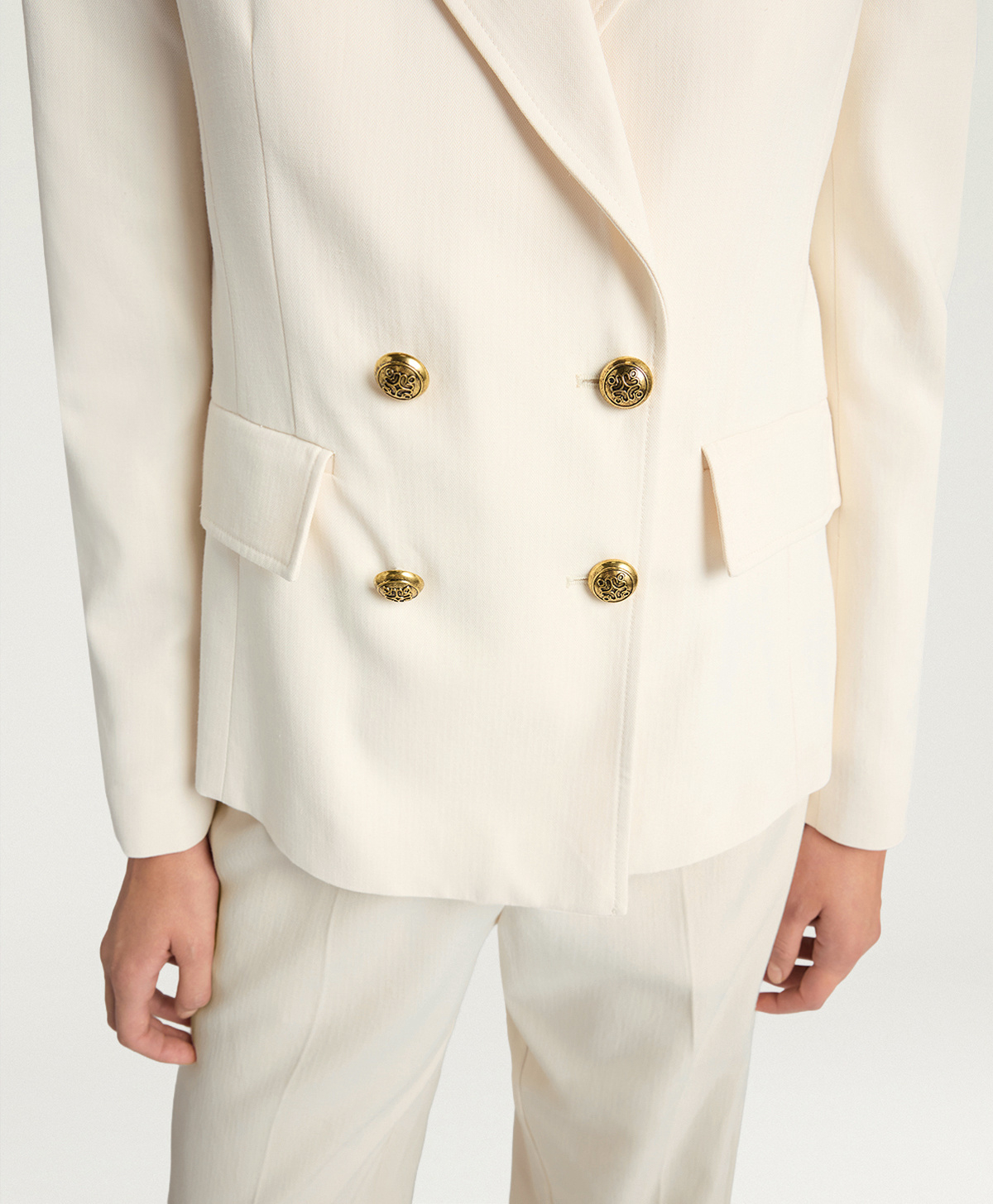 VESTE SIERRA EN CHEVRON UNI - CRÈME - Momonì