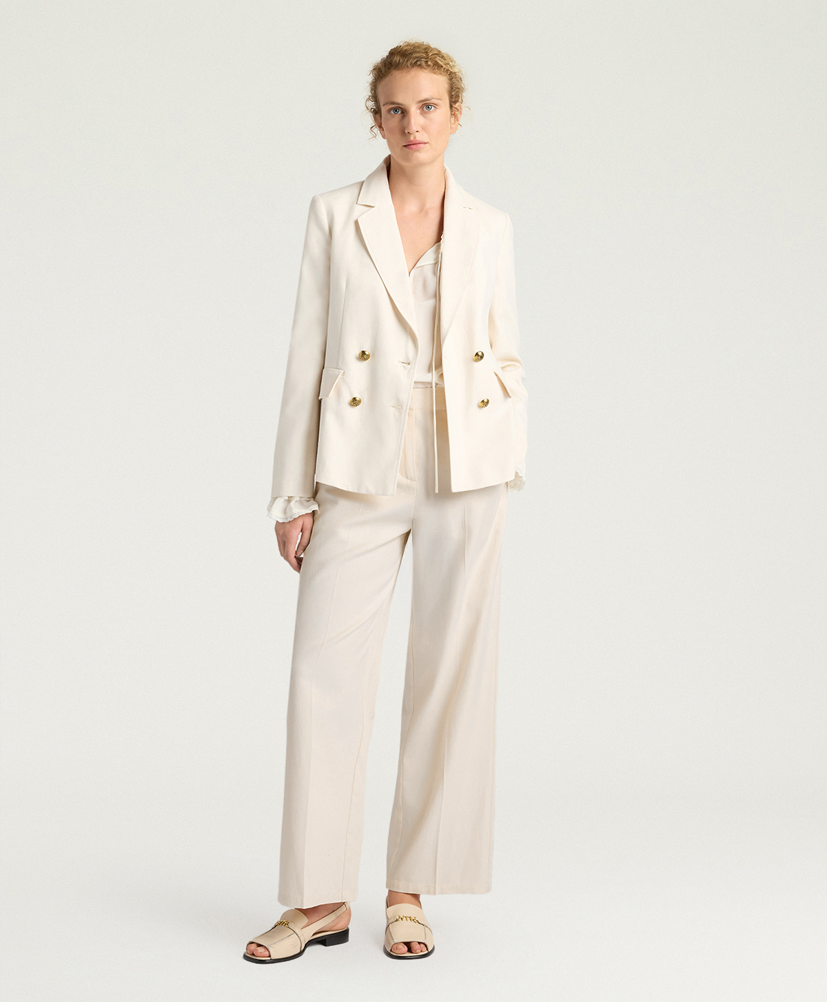 VESTE SIERRA EN CHEVRON UNI - CRÈME - Momonì