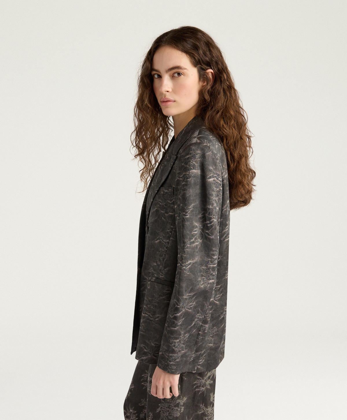 VESTE SANCHEZ EN JACQUARD DE VISCOSE - BOUE - Momonì