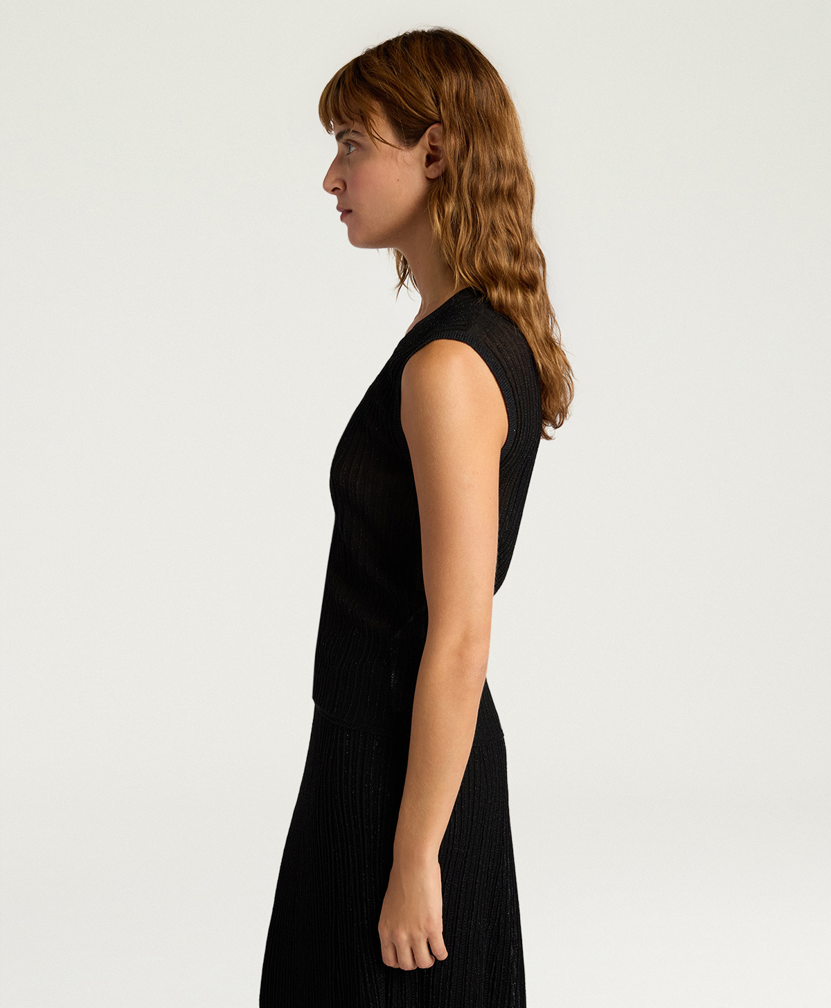 MAGLIA TAKODA IN LUREX MIX PUNTI - NERO - Momonì