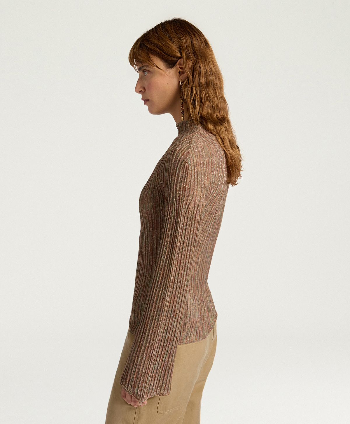 MAGLIA MIRAFLORES IN LUREX MIX PUNTI - MULTICOLOR ARANCIO - Momonì