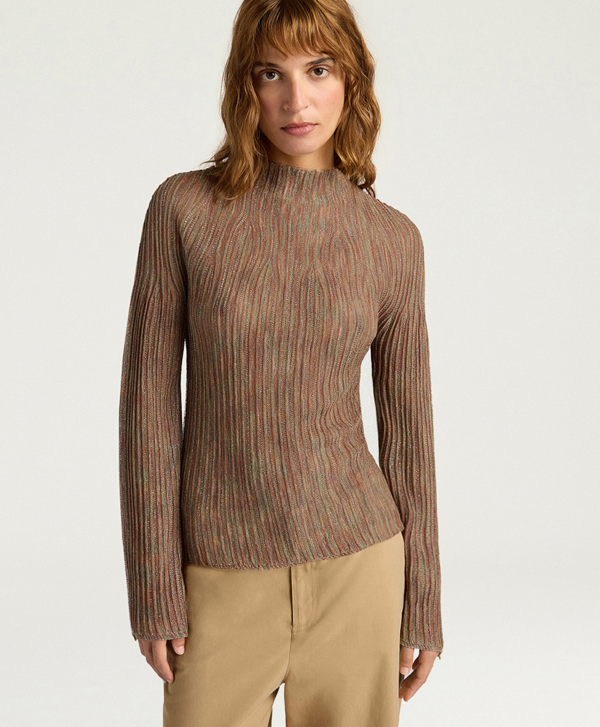 MAGLIA MIRAFLORES IN LUREX MIX PUNTI - MULTICOLOR ARANCIO - Momonì