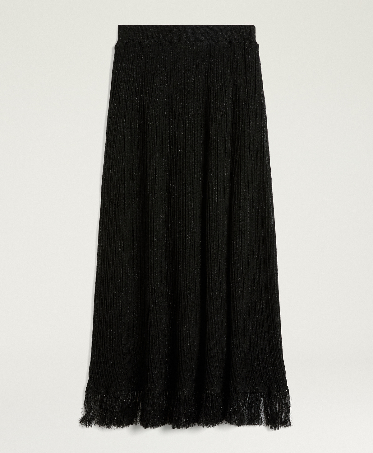 YEI SKIRT IN LUREX MIXED STITCHES - BLACK - Momonì