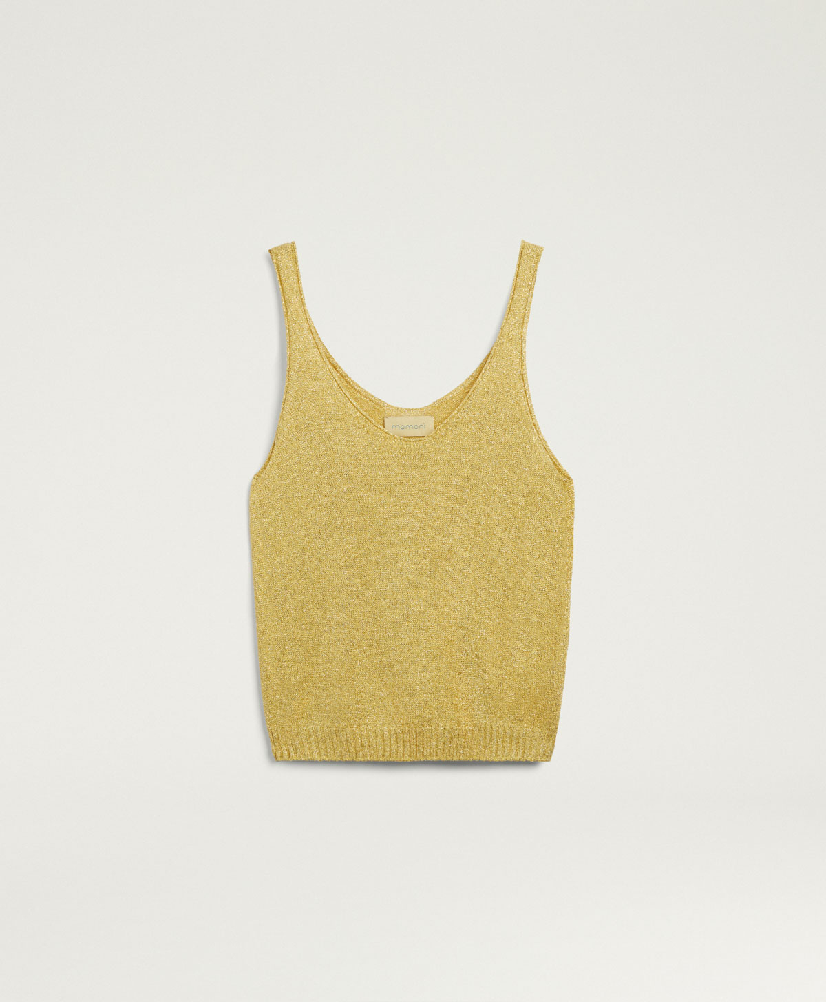 DAVID SWEATER IN LUREX PLAIN STITCH - SUNFLOWER - Clothing - Momonì