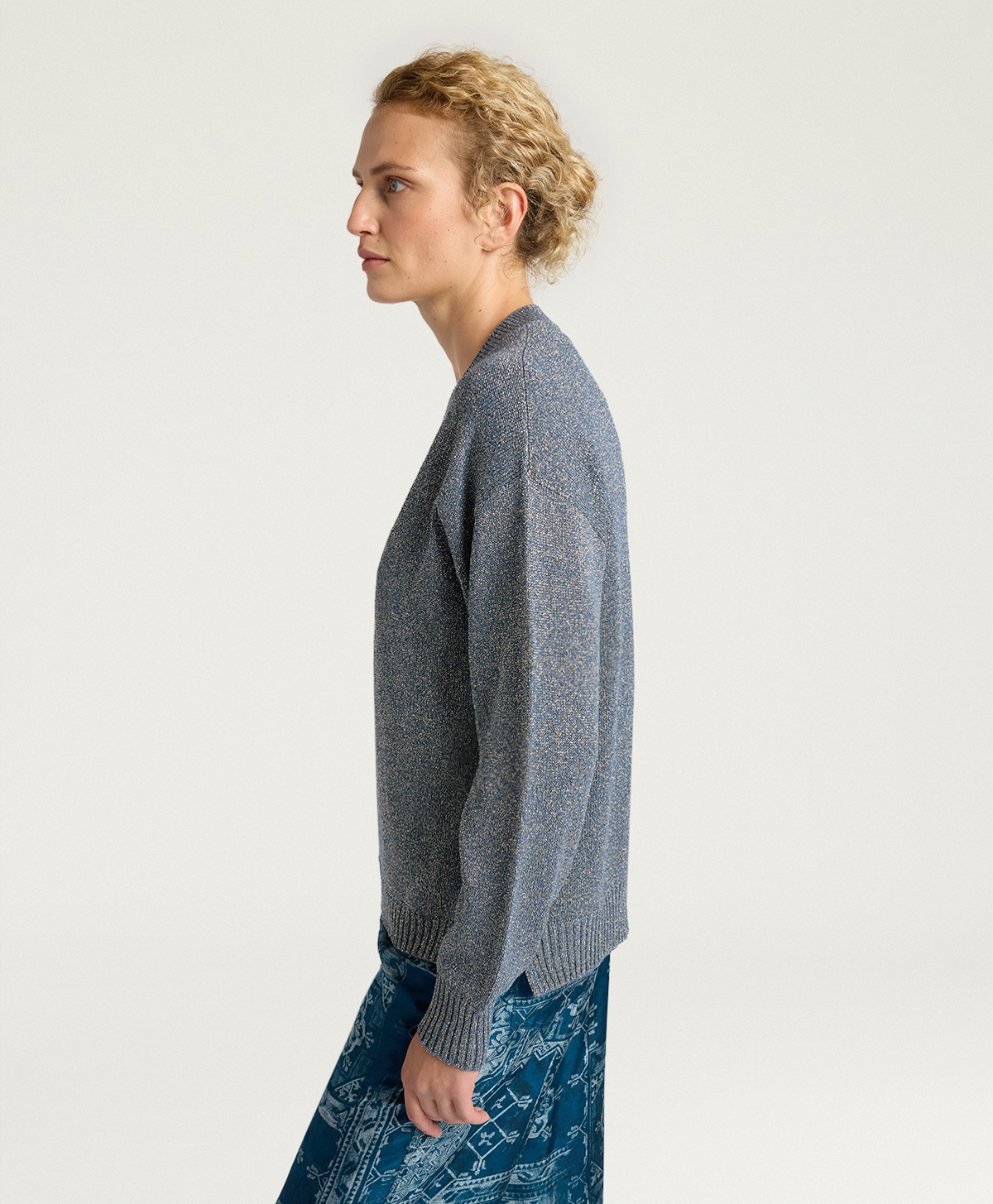 MAGLIA WILLIAM IN LUREX A PUNTO PIATTO - CARTA DA ZUCCHERO - Momonì