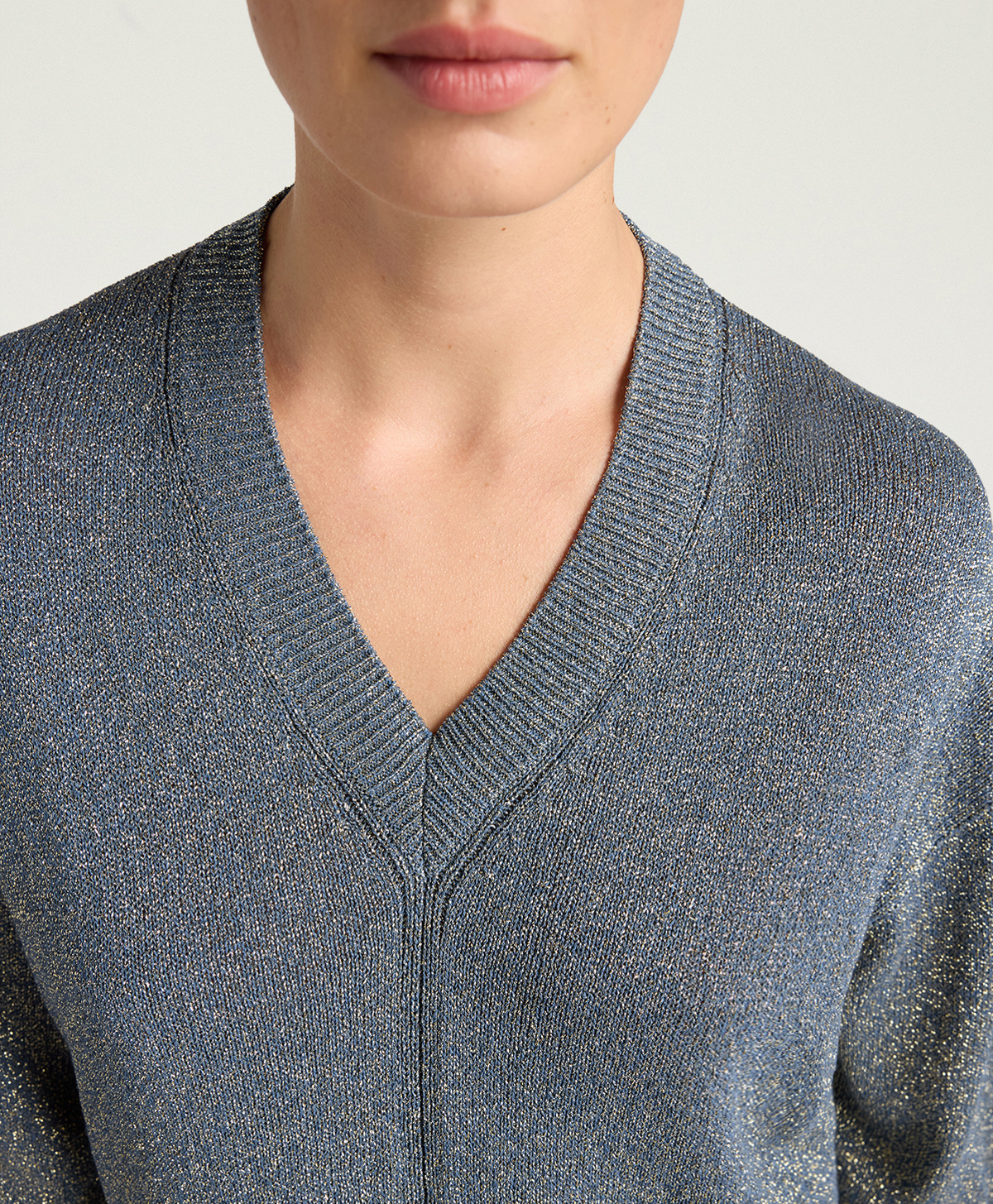 MAGLIA WILLIAM IN LUREX A PUNTO PIATTO - CARTA DA ZUCCHERO - Momonì