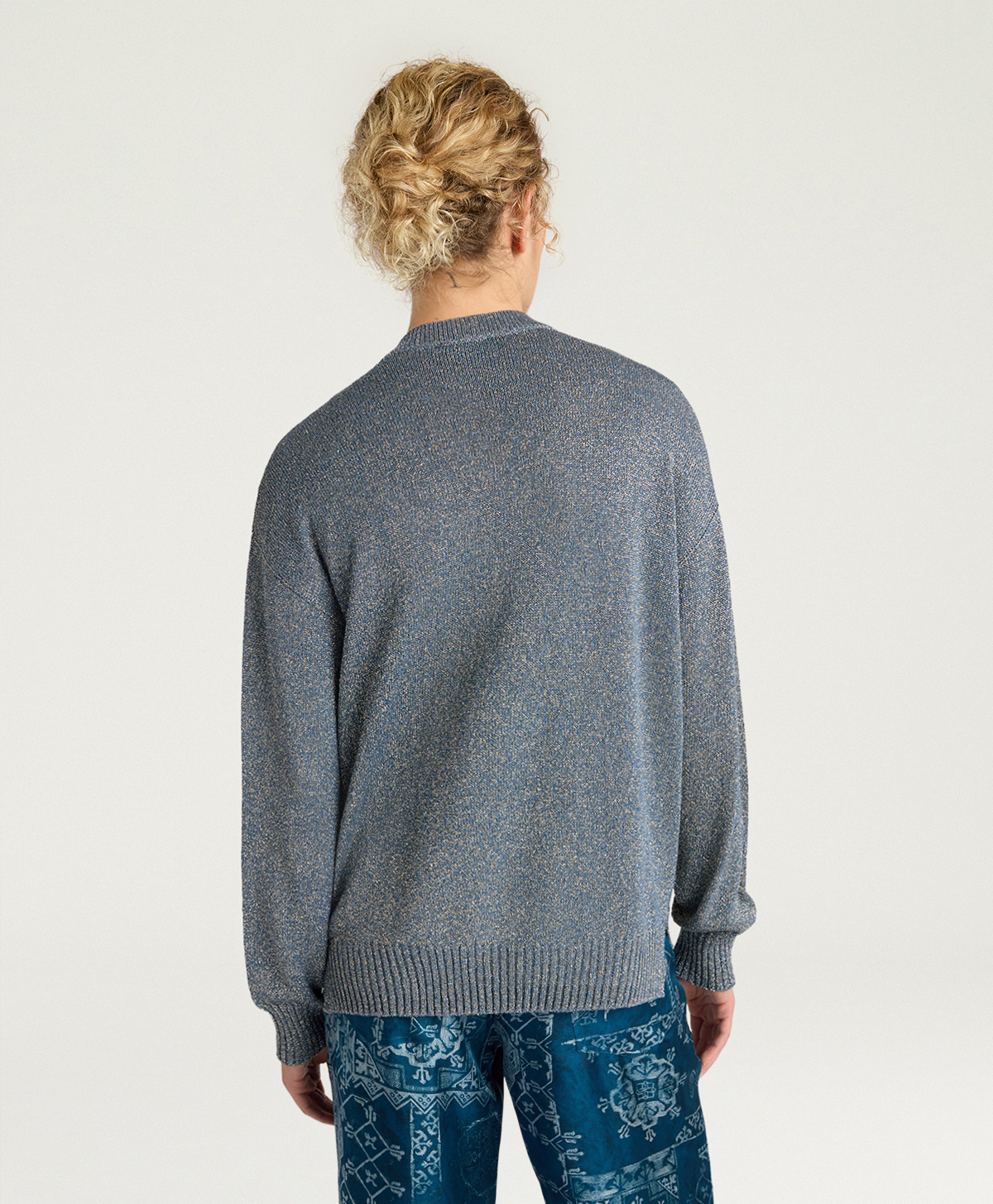 MAGLIA WILLIAM IN LUREX A PUNTO PIATTO - CARTA DA ZUCCHERO - Momonì