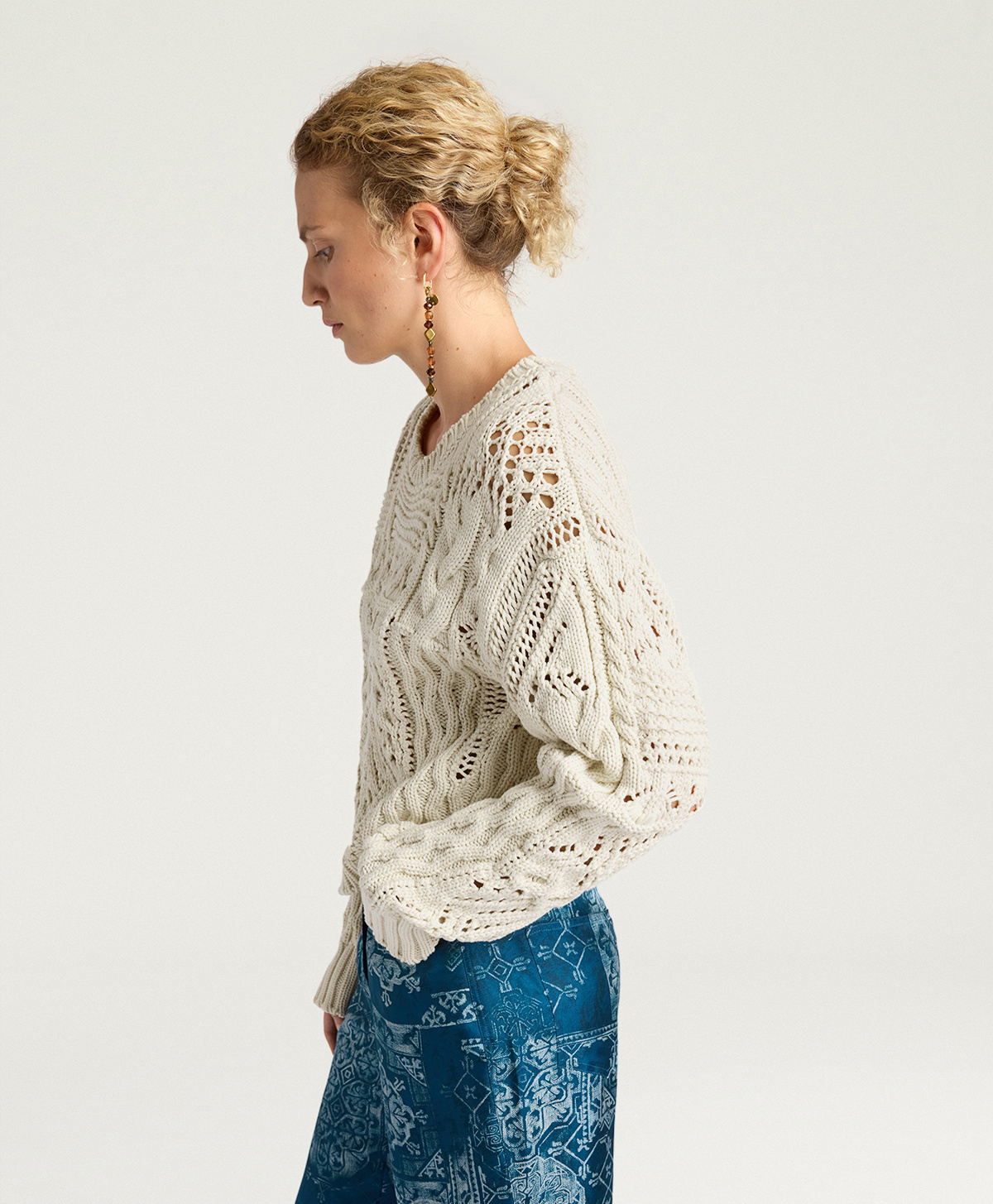 MAGLIA MARTINEZ IN MIX PUNTI - PANNA - Momonì