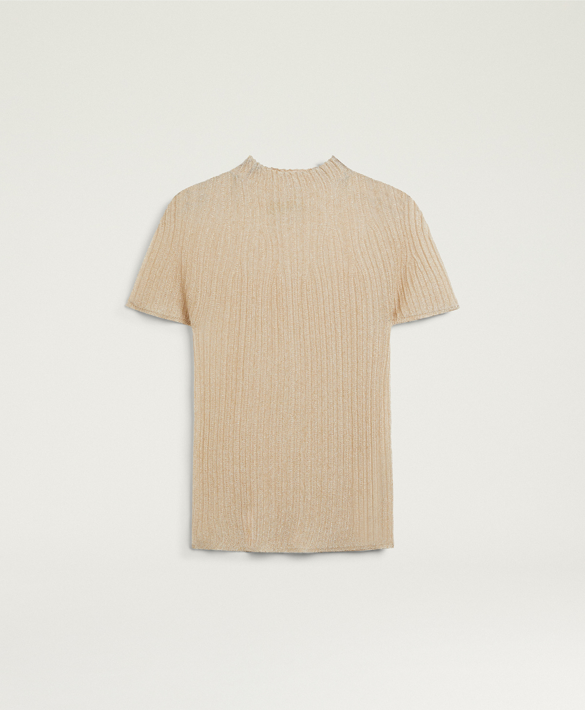 TSHIRT MIRADA IN LUREX MIX PUNTI - ORO CHIARO - Momonì