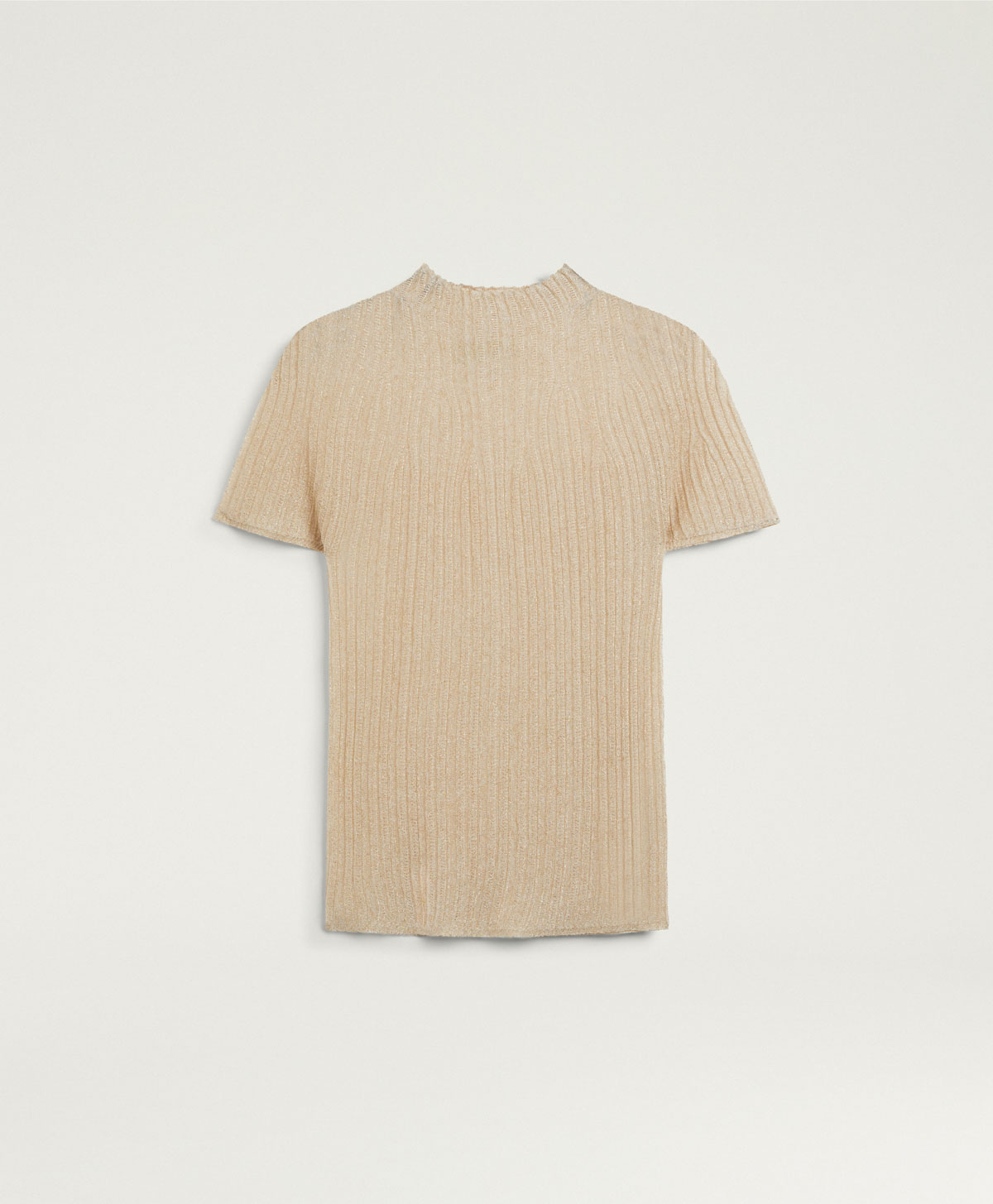 TSHIRT MIRADA IN LUREX MIX PUNTI - ORO CHIARO - Clothing - Momonì