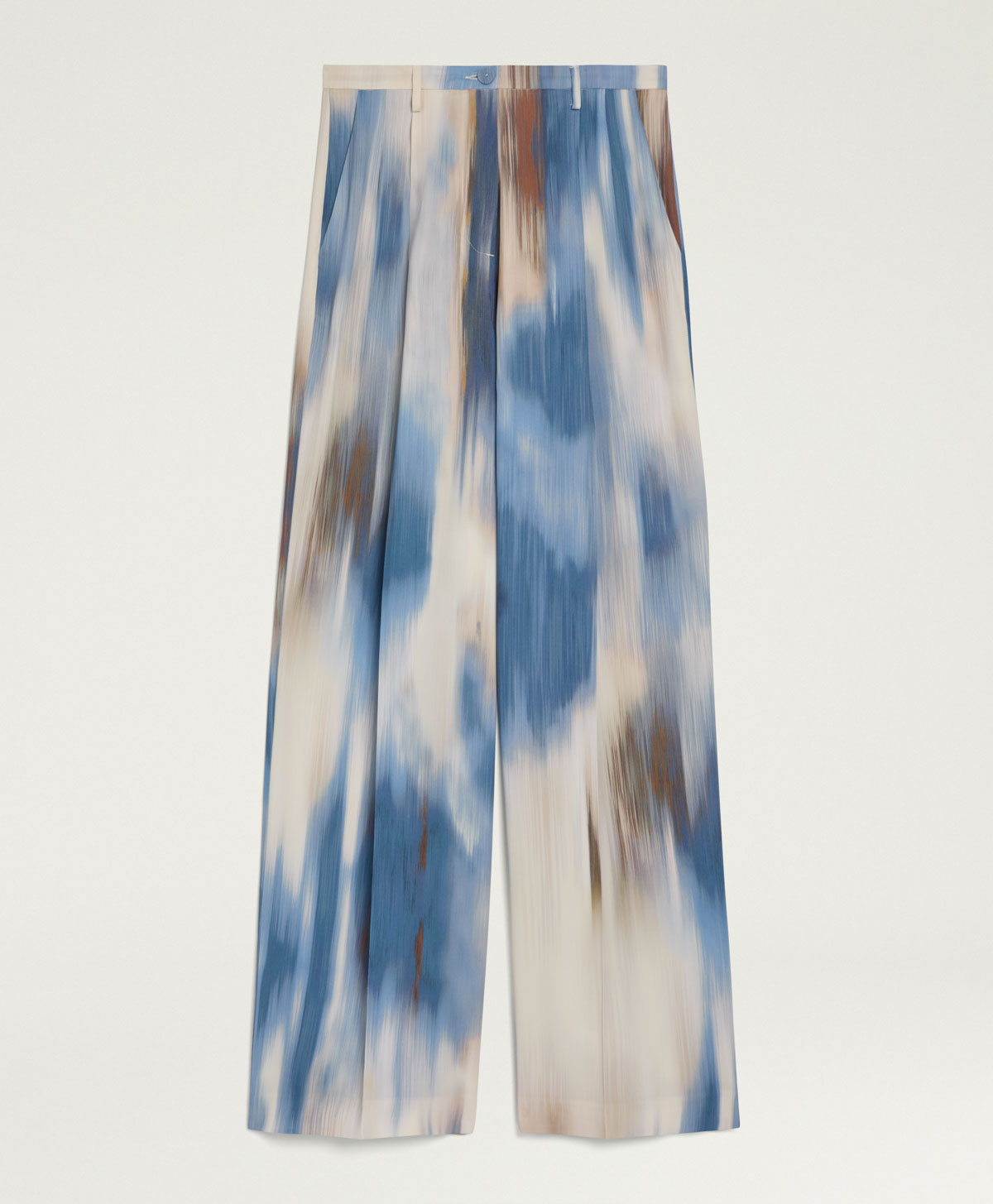 PANTALON ALIENTO EN VISCOSE IMPRIMÉE - MULTICOLORE CÉRULÉEN - Momonì