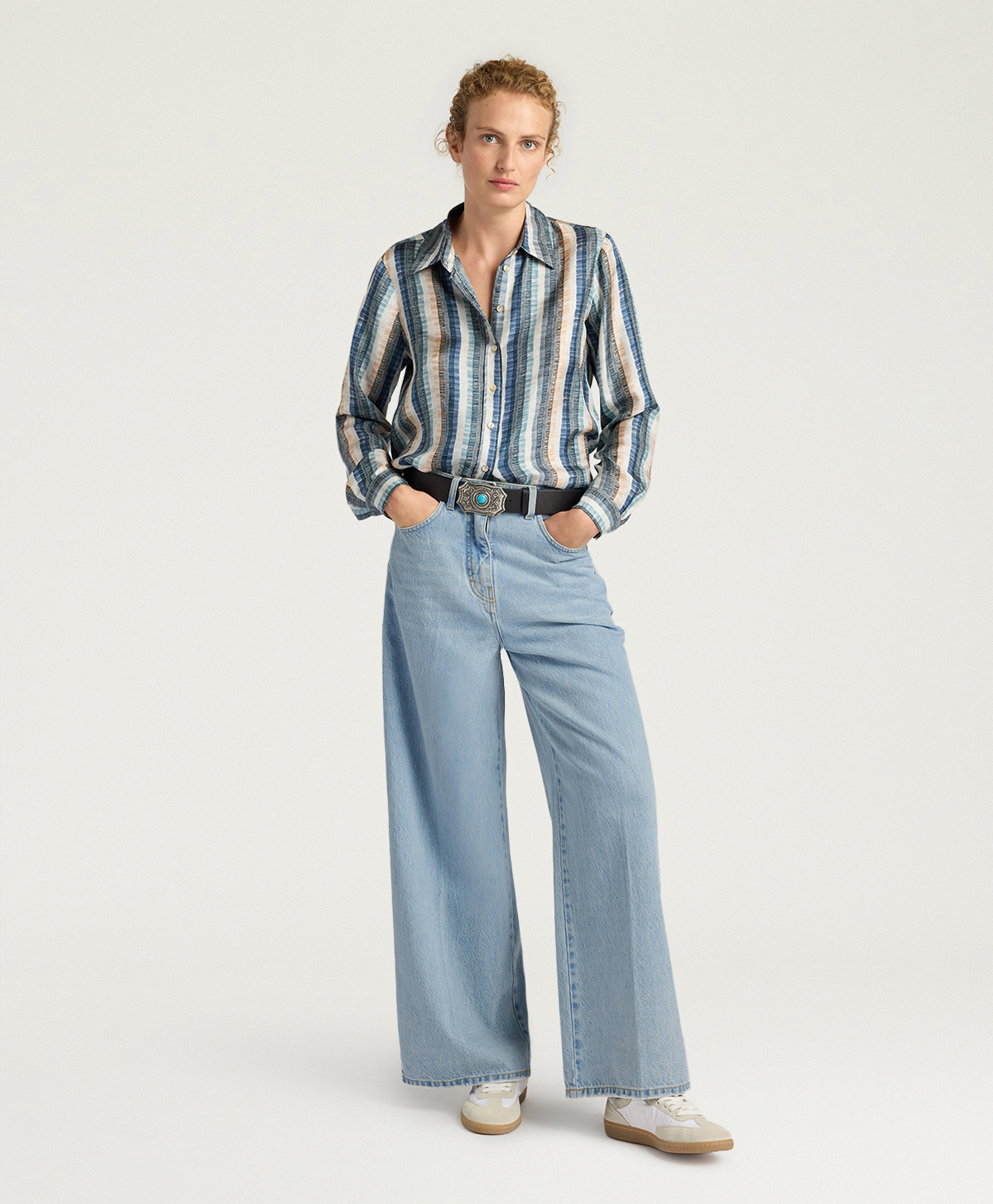 MANUEL PANTS IN 12 OZ LIGHT WASH DENIM - BLUE JEANS - Clothing - Momonì