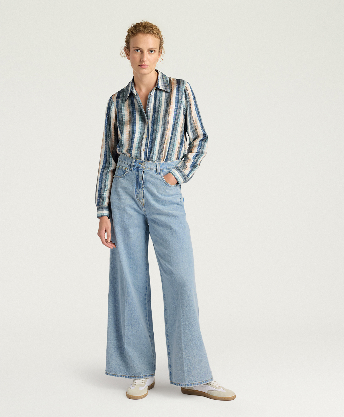 MANUEL PANTS IN 12 OZ LIGHT WASH DENIM - BLUE JEANS - Momonì