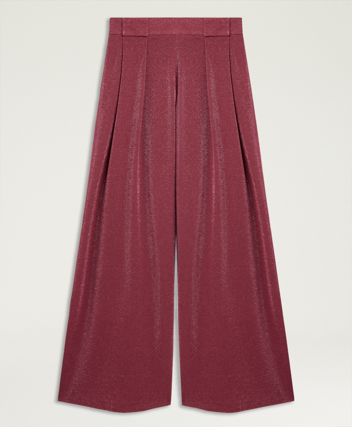 ASPEN PANTS IN SOLID COLOUR LUREX JERSEY - MAUVE - Momonì