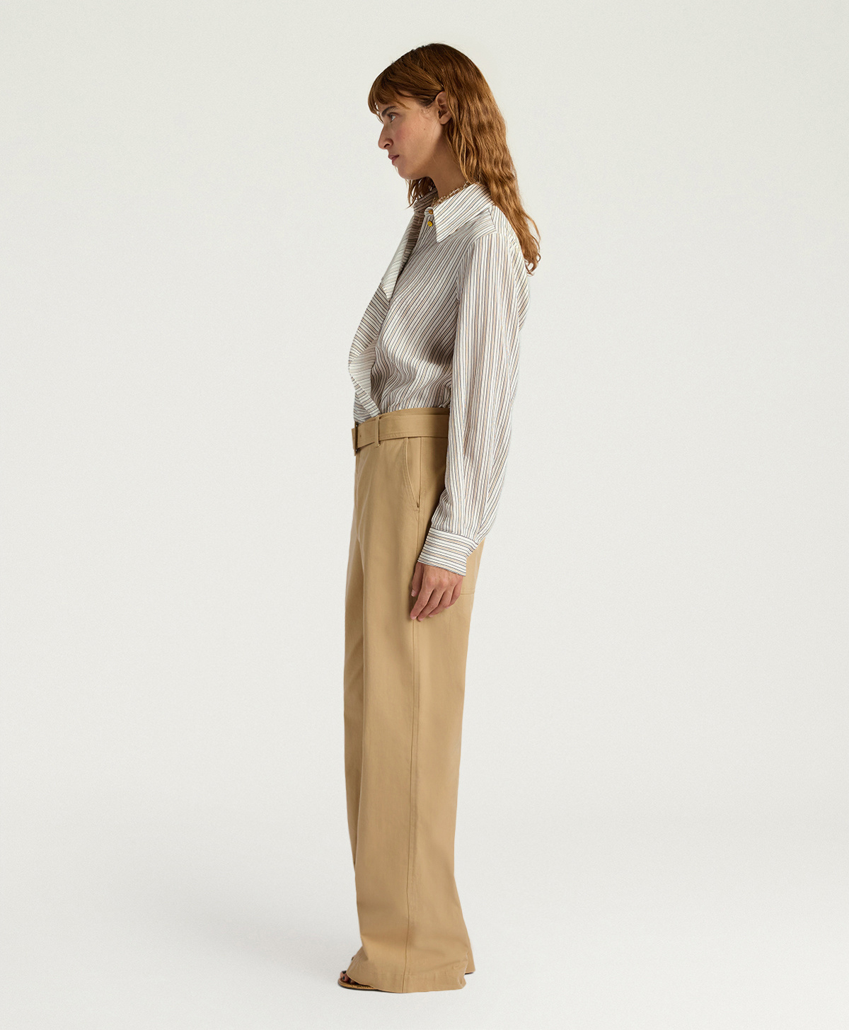 NAVAJO PANTS IN COTTON GABARDINE - HAZELNUT - Momonì