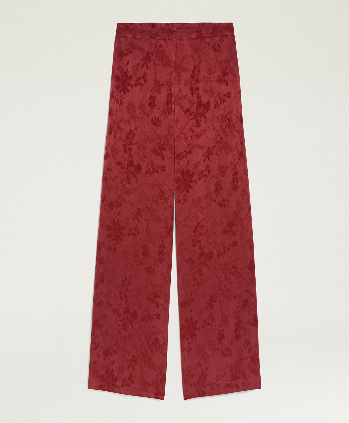 PANTALON MARAJO EN CUPRO JACQUARD - BRIQUE - Momonì