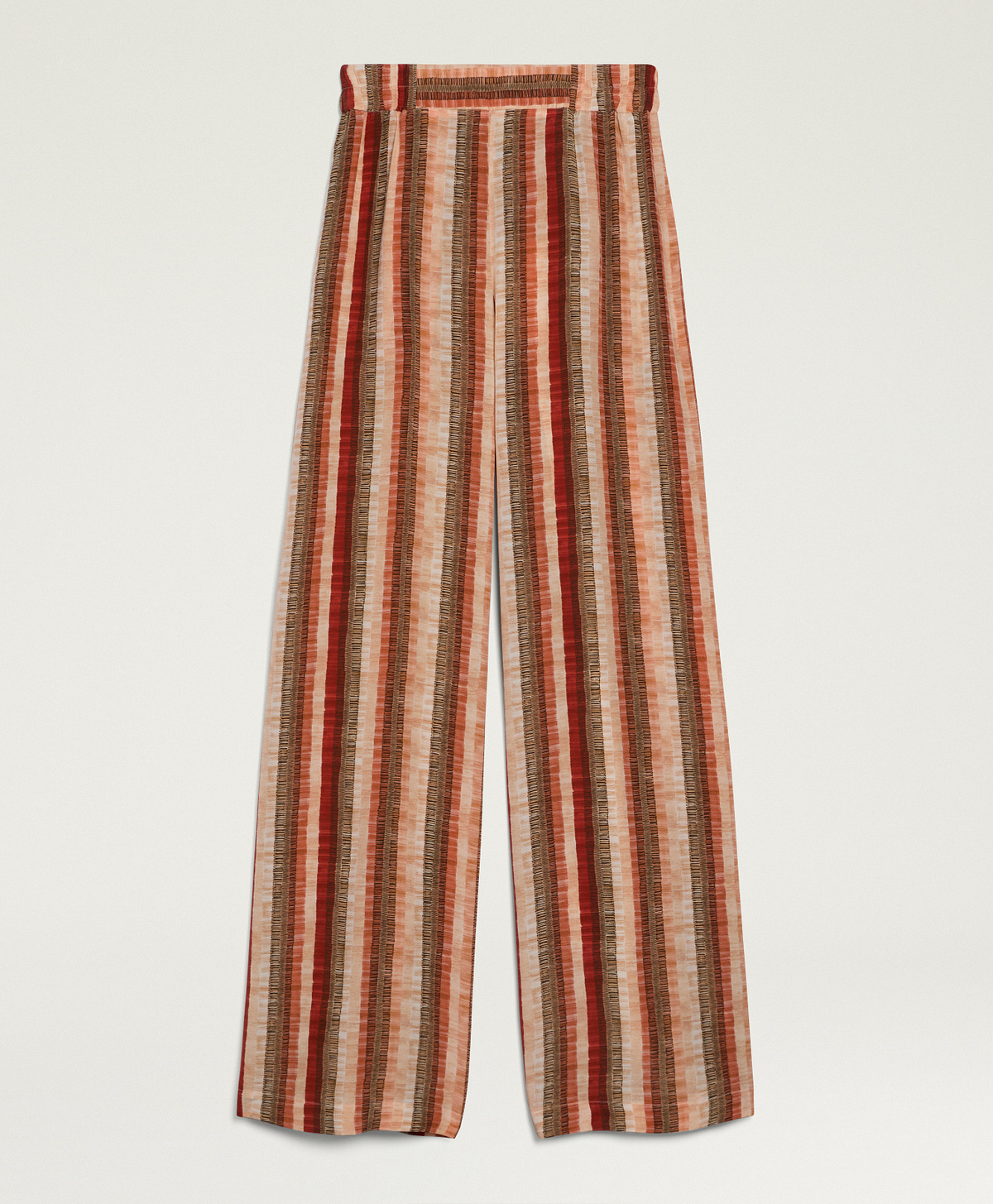 PANTALONI BACCARAT IN CREPE DE CHINE ALL-OVER - MULTICOLOR ARANCIO - Momonì