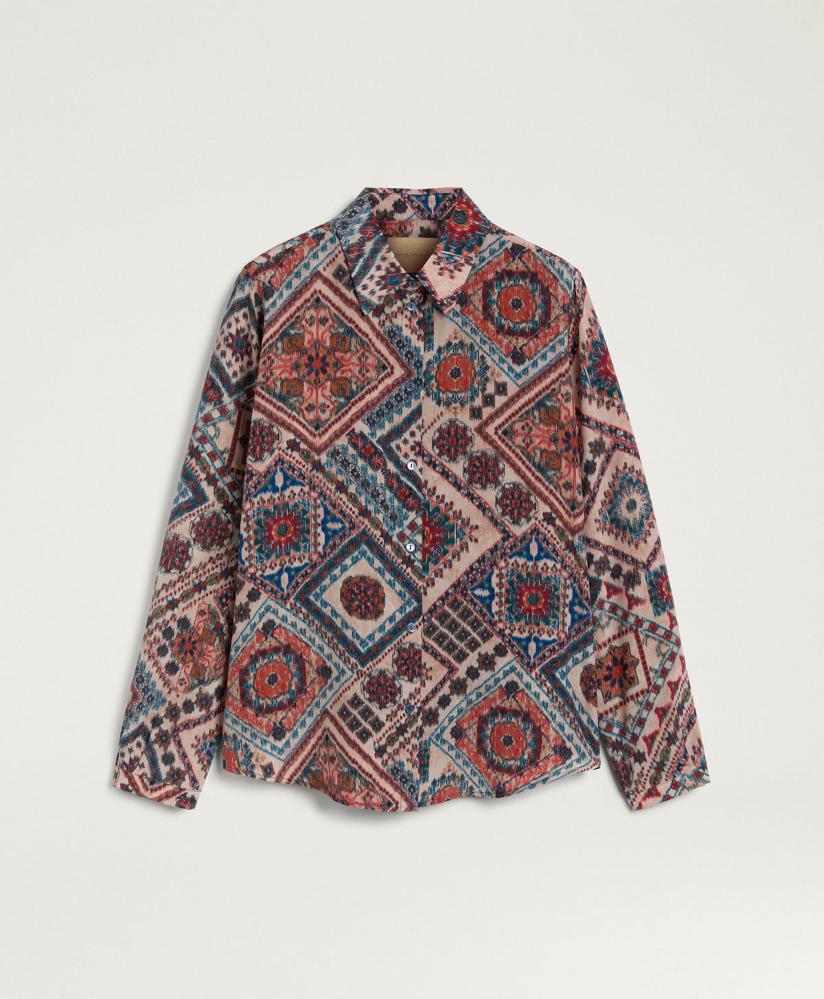 MEUDON SHIRT IN ALL-OVER PRINTED CREPE DE CHINE - ROSE MULTICOLOR - Clothing - Momonì