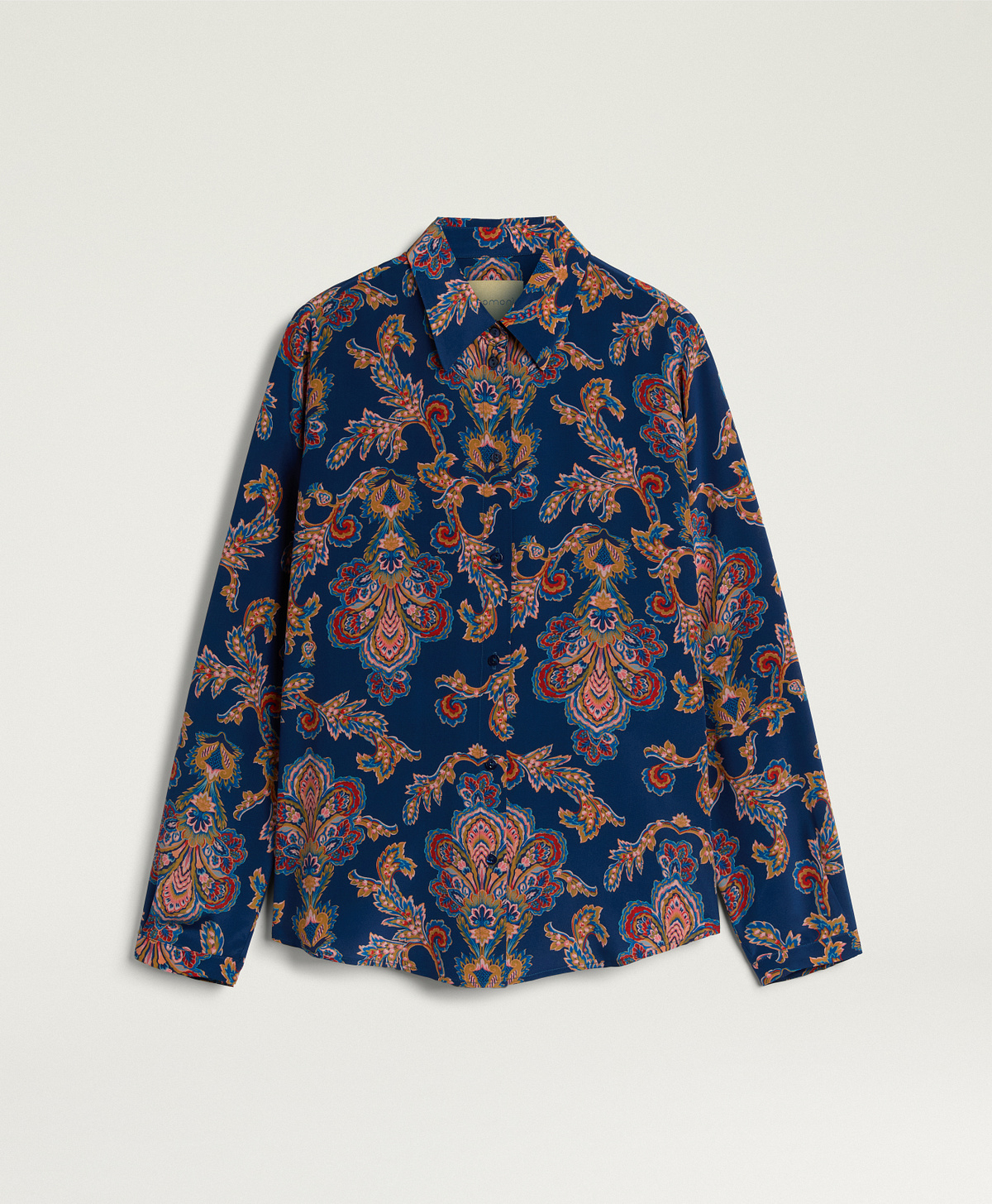 CAMICIA MEUDON IN CREPE DE CHINE ALL-OVER - MULTICOLOR BLU - Momonì