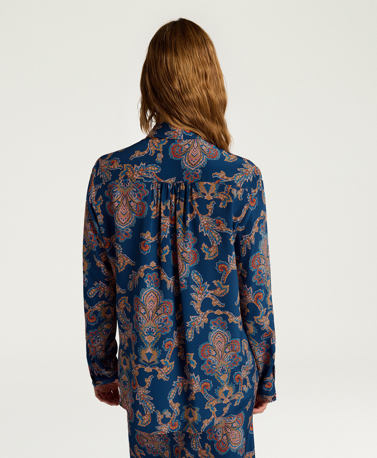 CAMICIA MEUDON IN CREPE DE CHINE ALL-OVER - MULTICOLOR BLU - Momonì