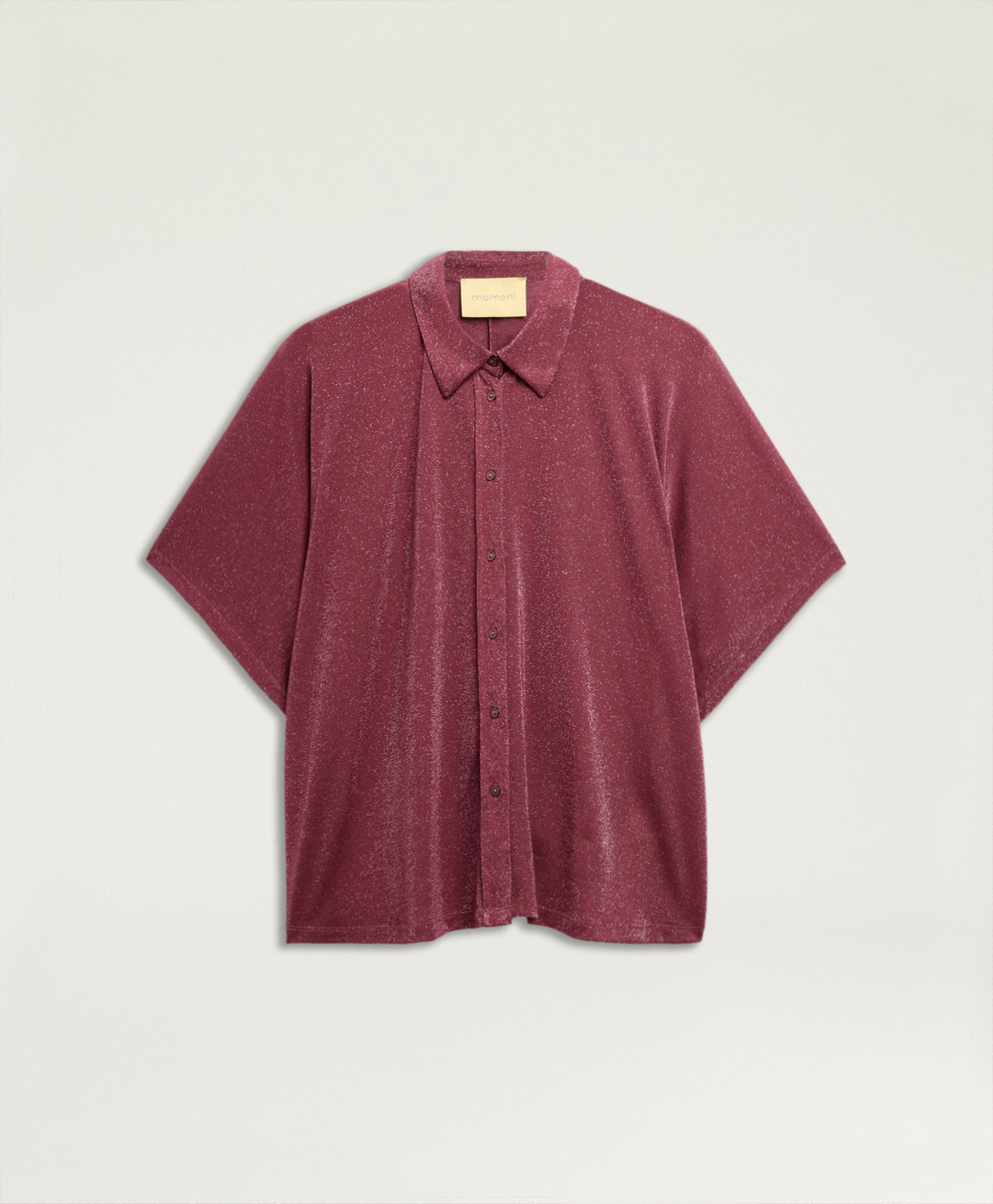 CAMICIA BROOKLYN IN JERSEY LUREX UNITO - MALVA - Momonì