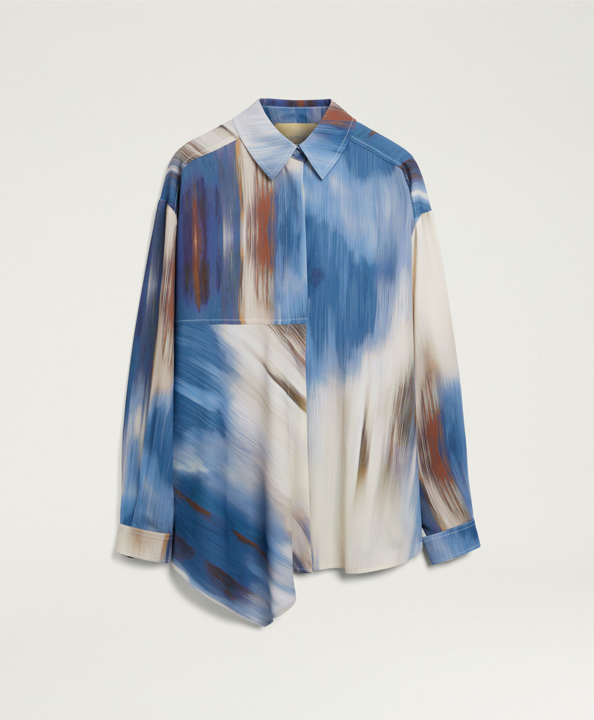 CHEMISIER PLATA EN VISCOSE IMPRIMÉE - MULTICOLORE CÉRULÉEN - Momonì