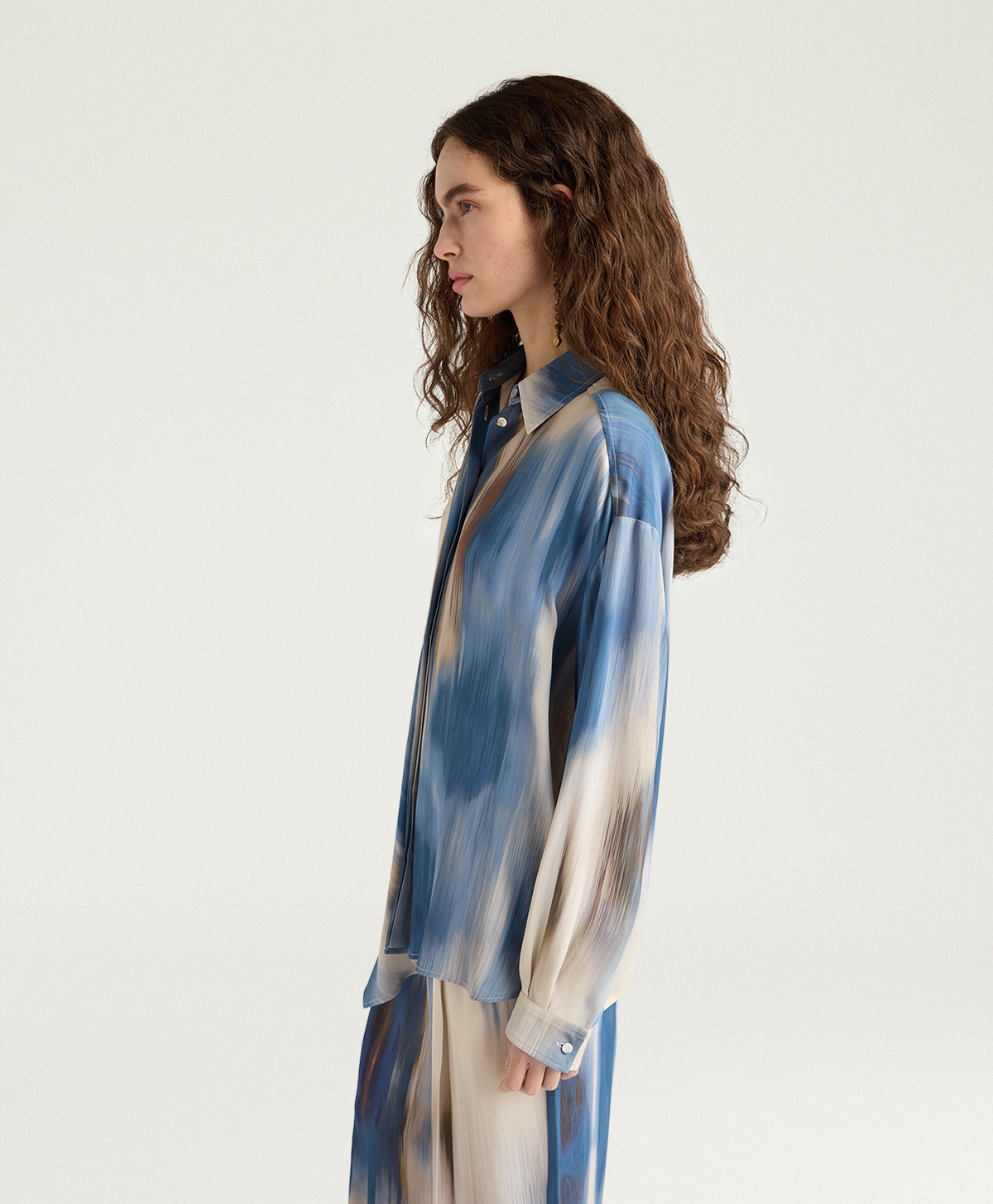 CHEMISIER PLATA EN VISCOSE IMPRIMÉE - MULTICOLORE CÉRULÉEN - Momonì