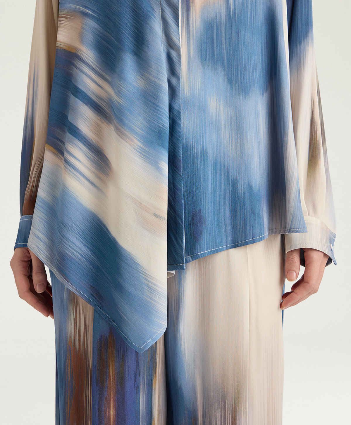 CHEMISIER PLATA EN VISCOSE IMPRIMÉE - MULTICOLORE CÉRULÉEN - Momonì