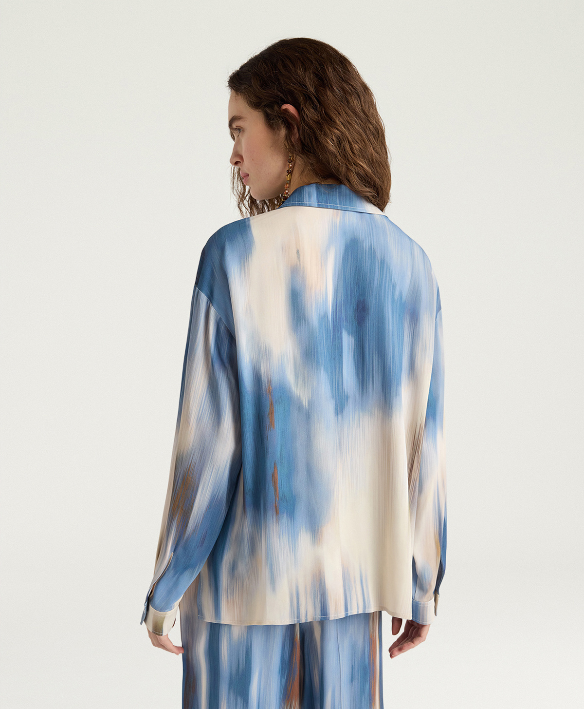 CHEMISIER PLATA EN VISCOSE IMPRIMÉE - MULTICOLORE CÉRULÉEN - Momonì