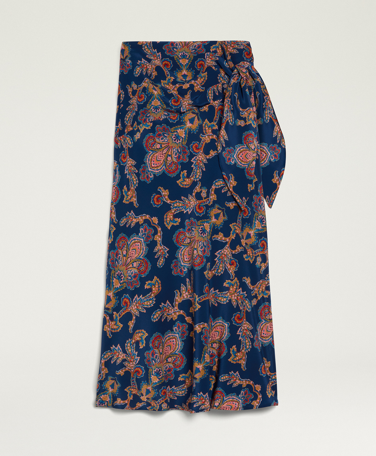 DOLORES SKIRT IN ALL-OVER PRINTED CREPE DE CHINE - BLUE MULTICOLOR - Clothing - Momonì